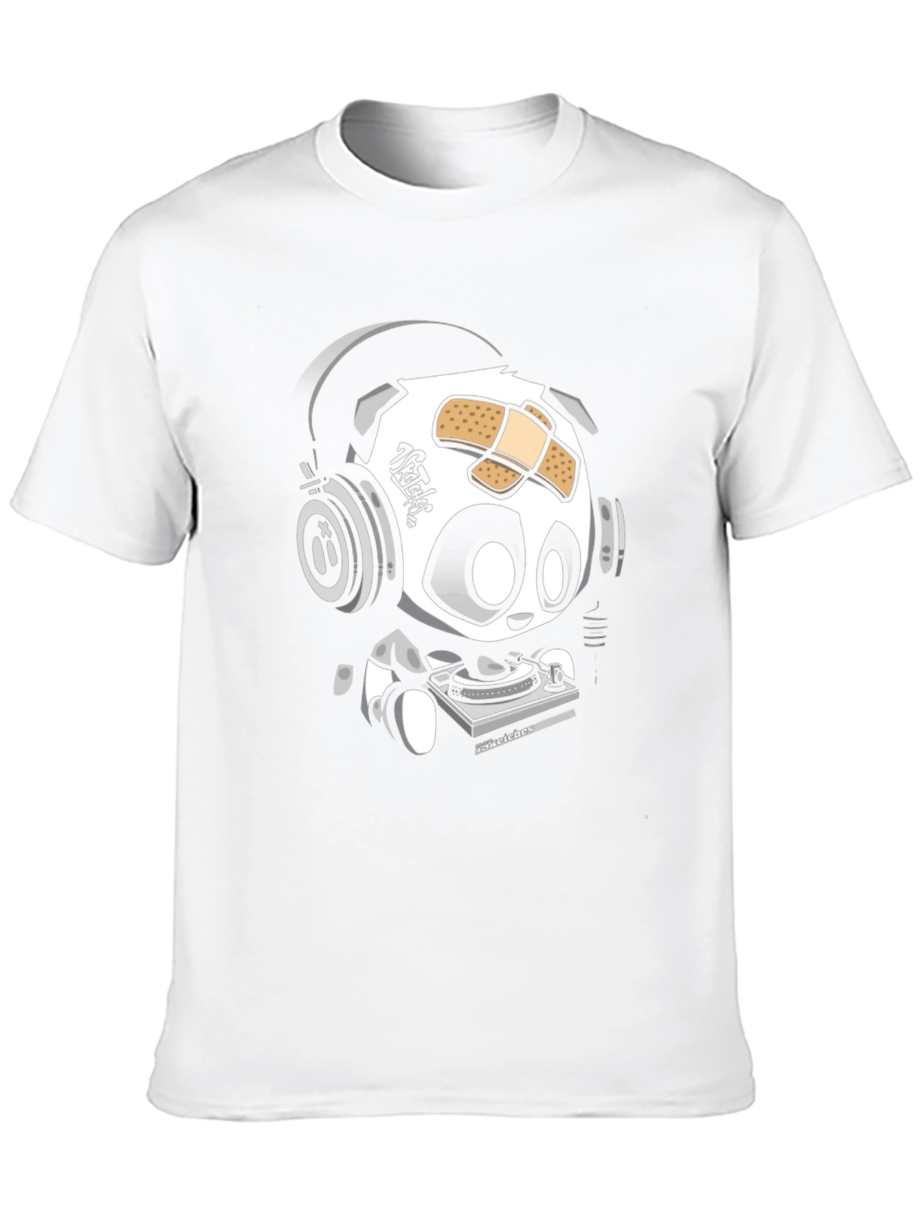 DJ Panda Graphic T-Shirt - Black Cotton Tee