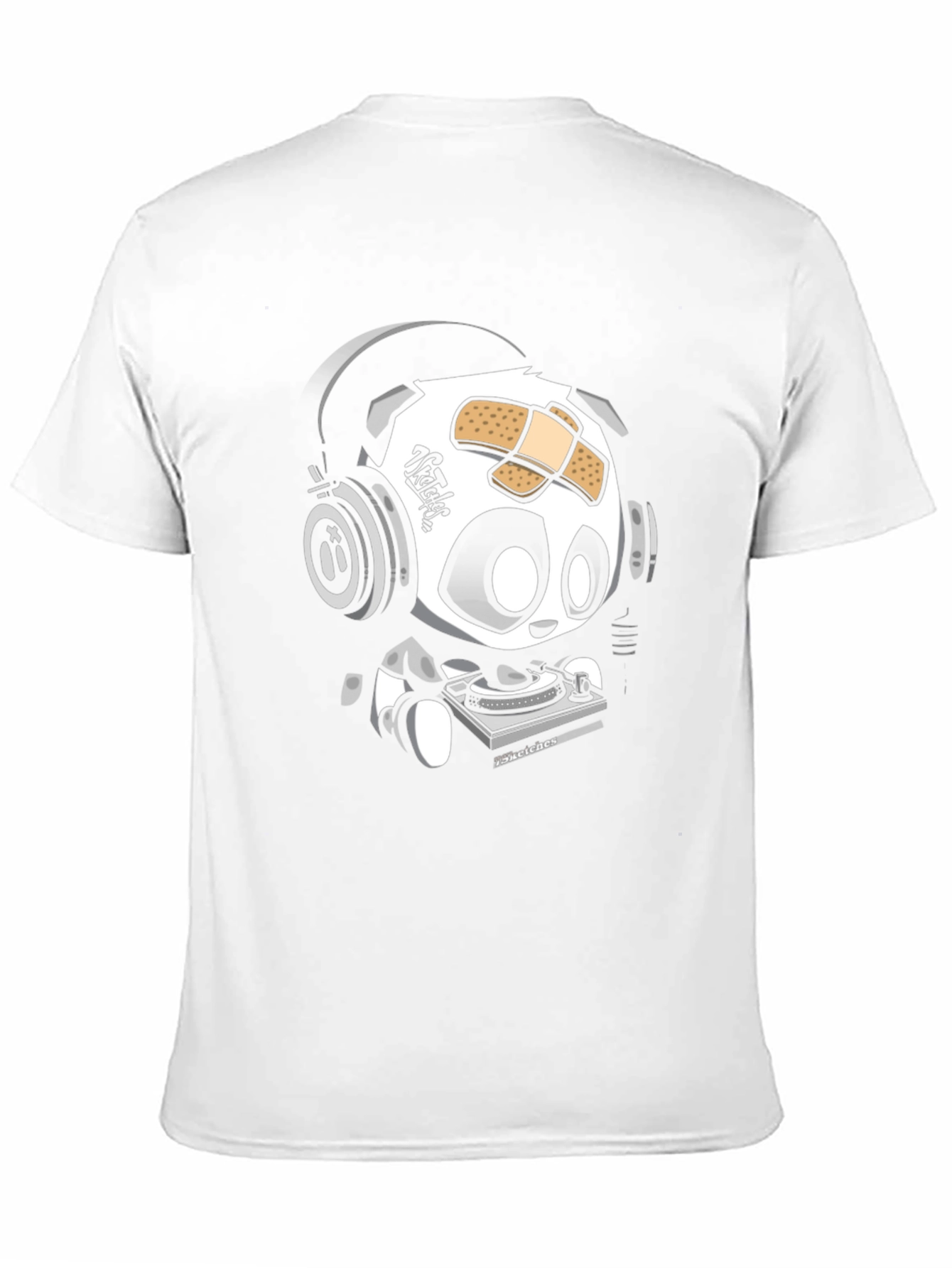 DJ Panda Graphic T-Shirt - Black Cotton Tee