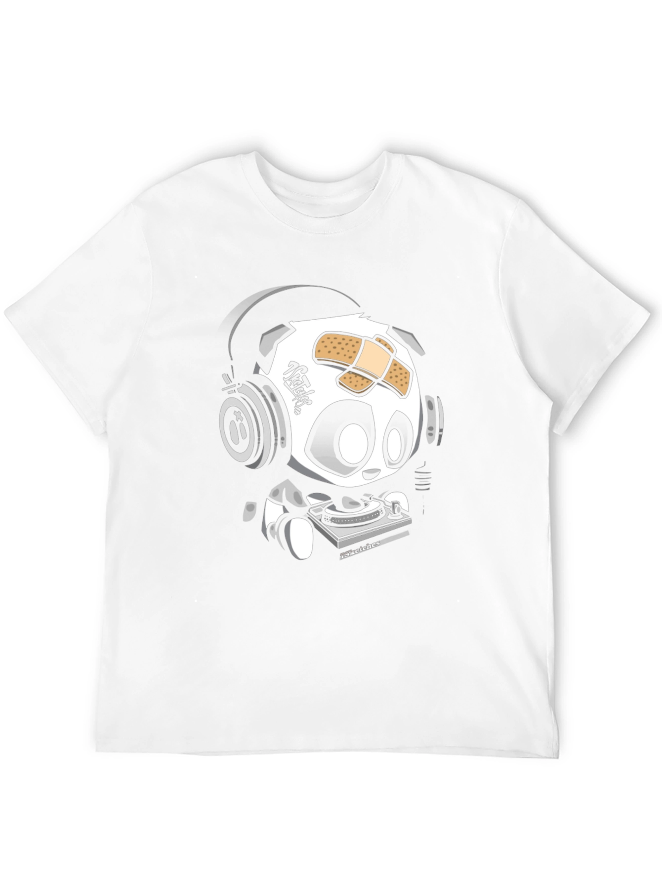 DJ Panda Graphic T-Shirt - Black Cotton Tee
