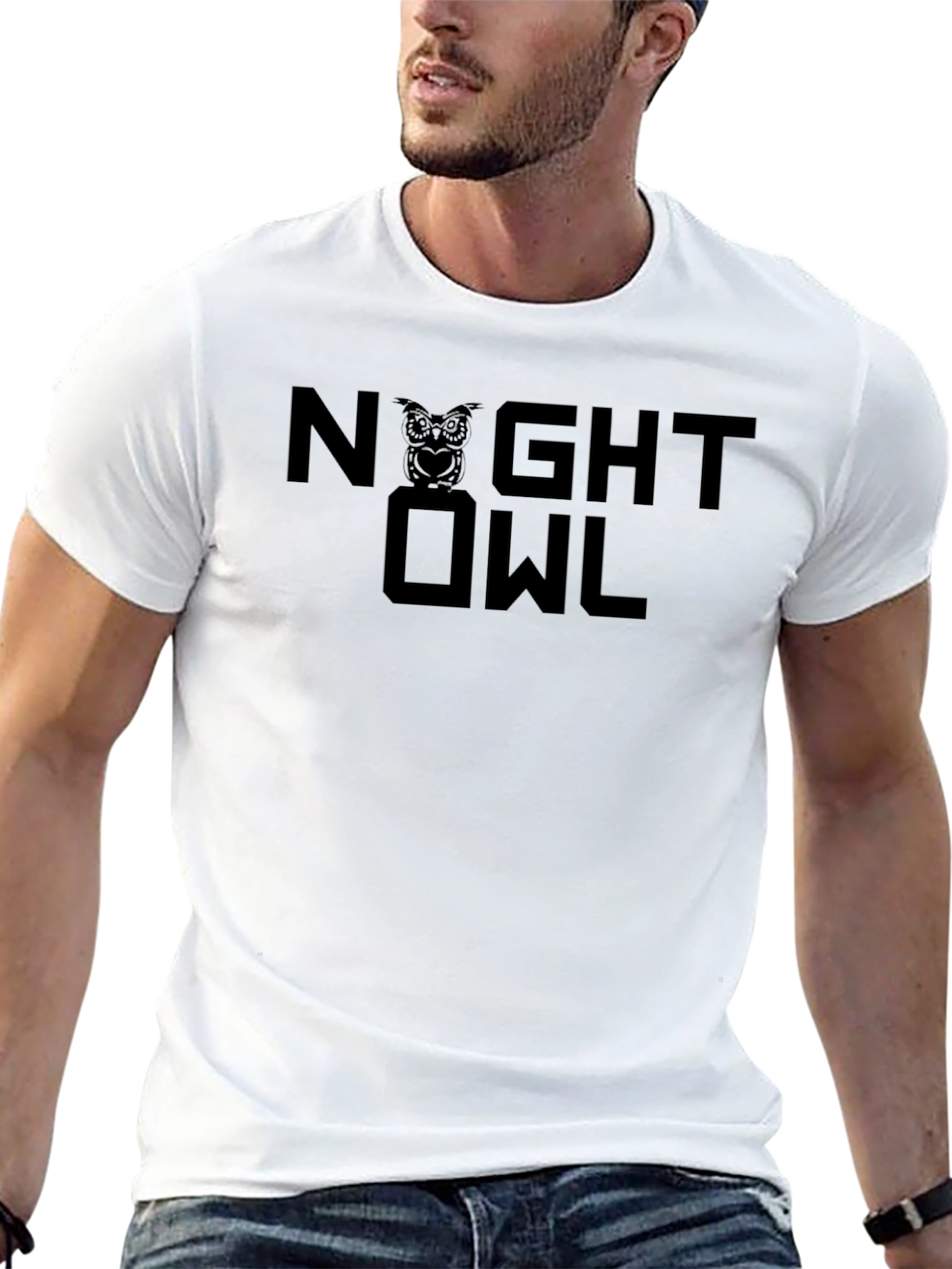 Night Owl Graphic Tee - Black