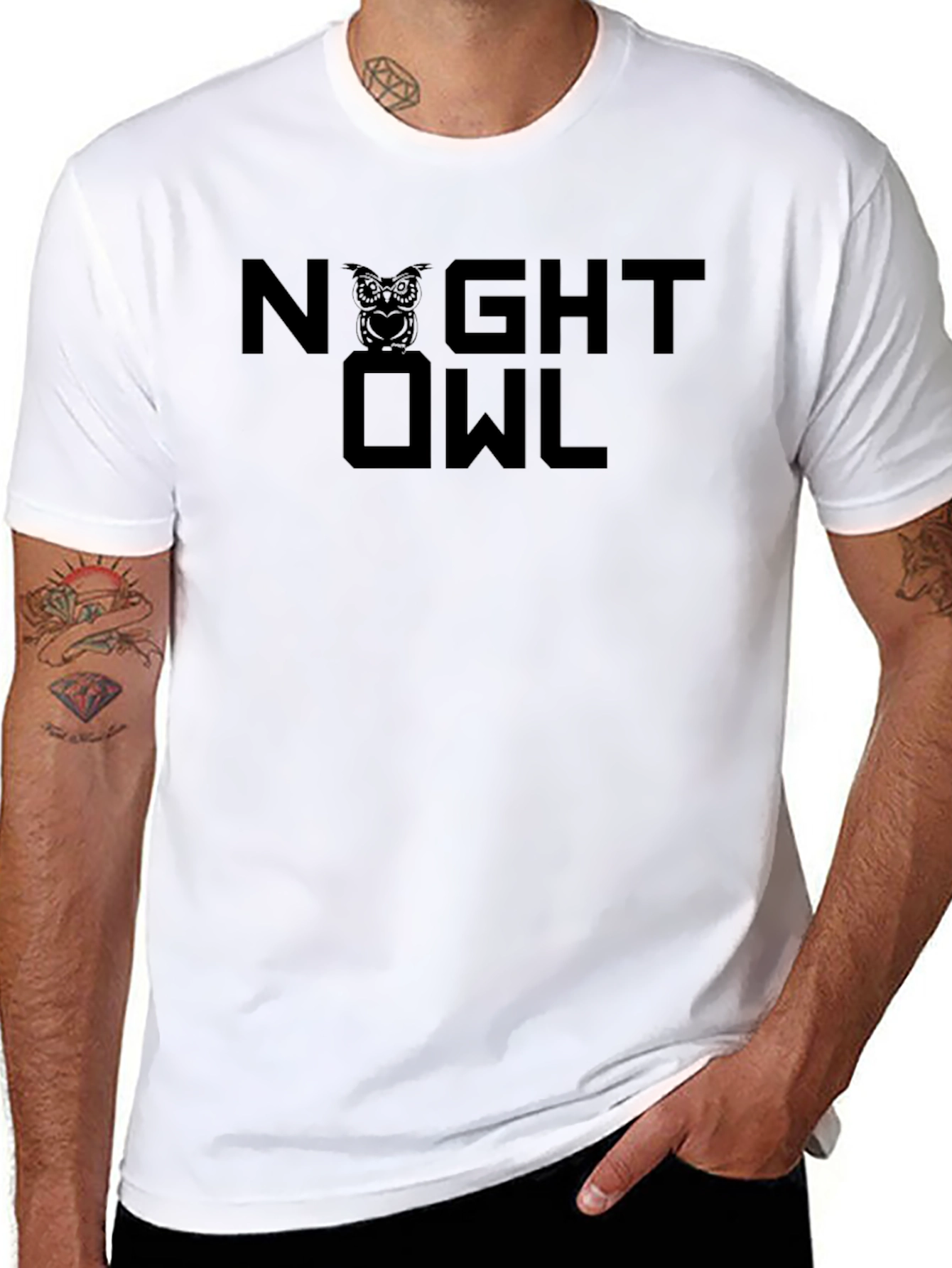 Night Owl Graphic Tee - Black