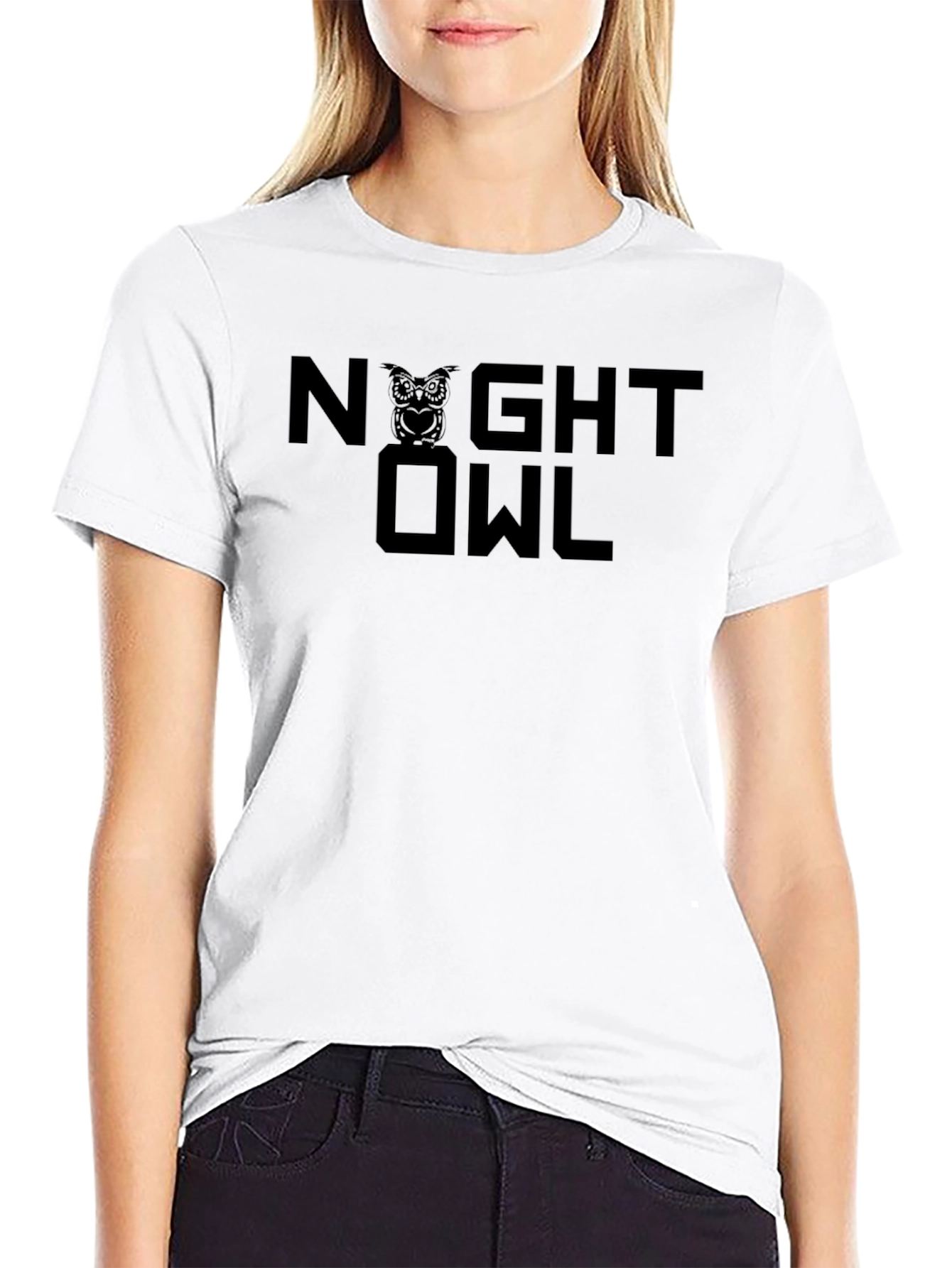 Night Owl Graphic Tee - Black