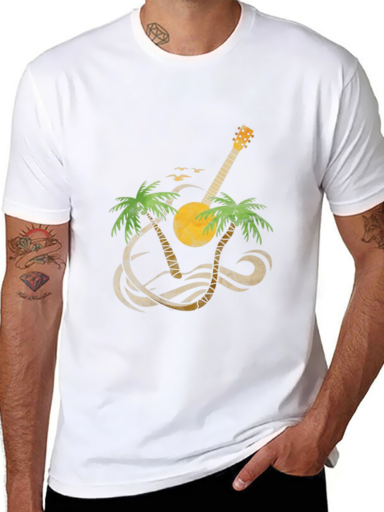Tropical Ukulele T-Shirt - Island Vibes