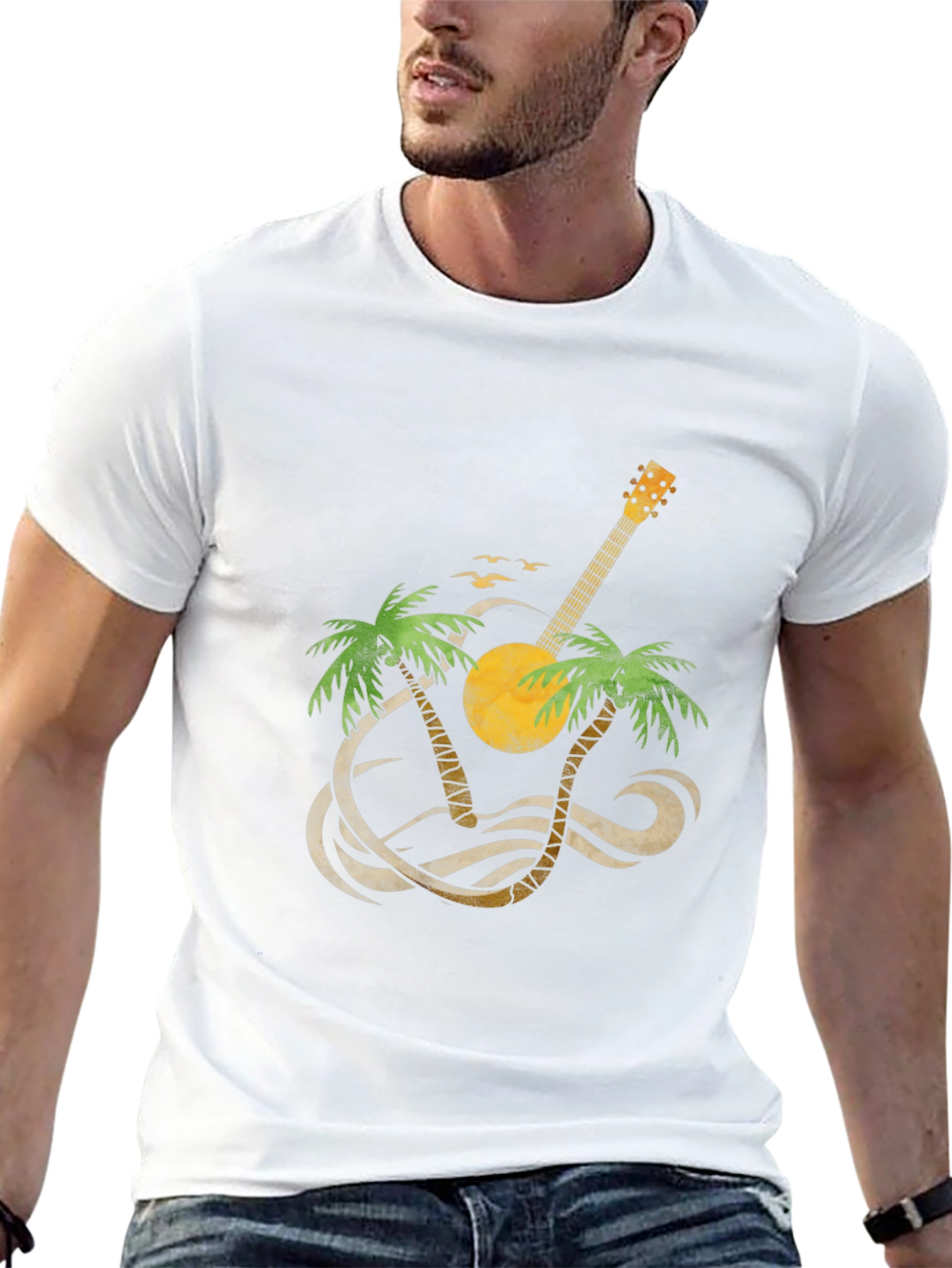 Tropical Ukulele T-Shirt - Island Vibes