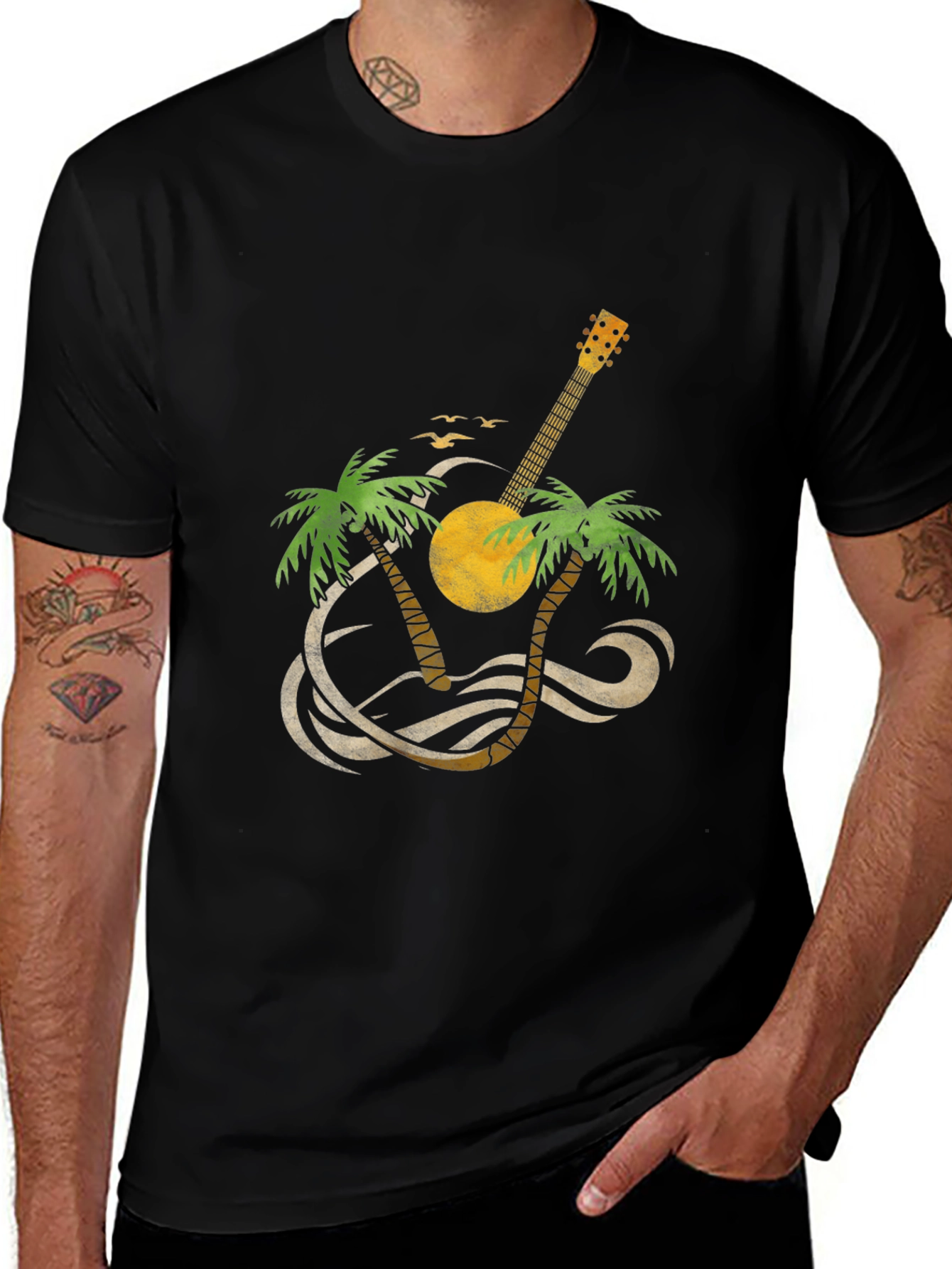 Tropical Ukulele T-Shirt - Island Vibes