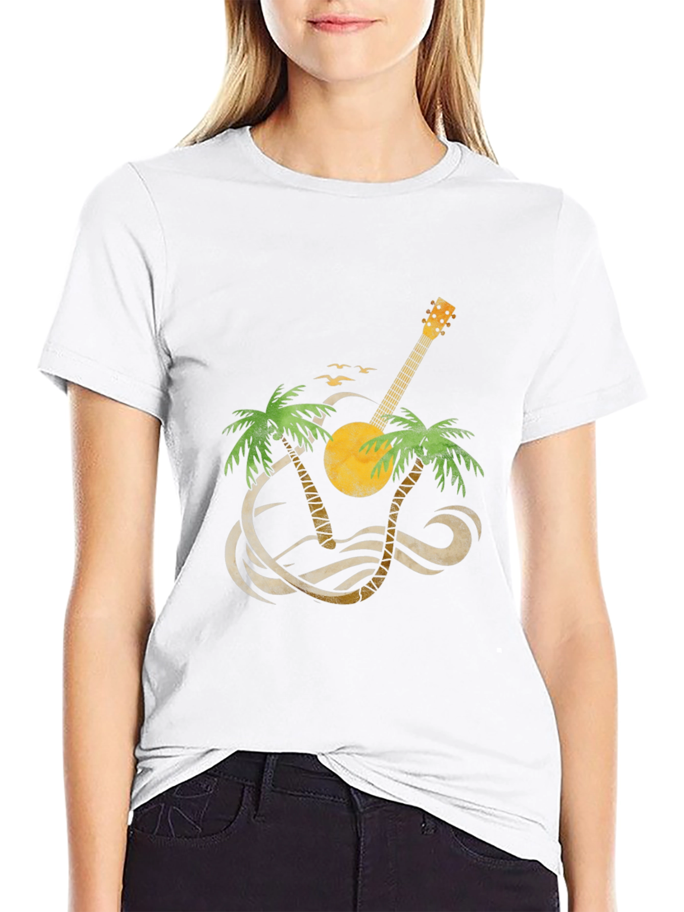 Tropical Ukulele T-Shirt - Island Vibes