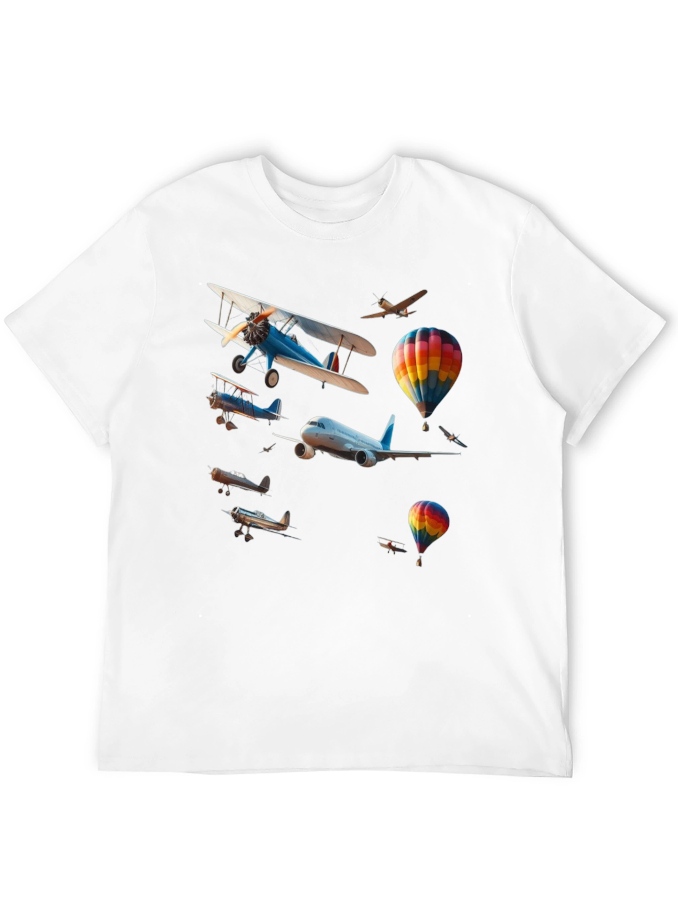 Aviation Print Black Tee
