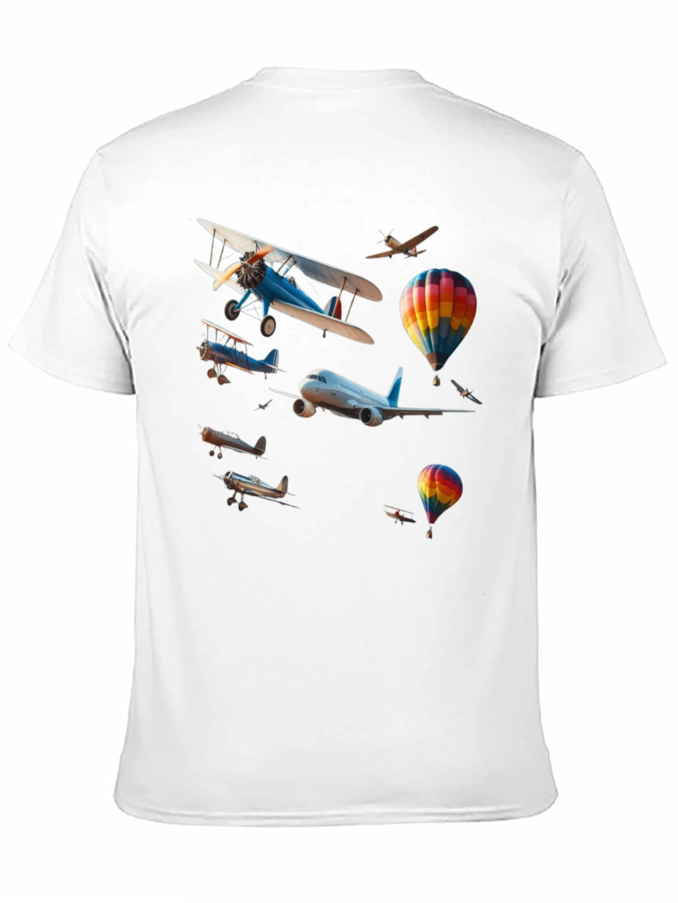 Aviation Print Black Tee
