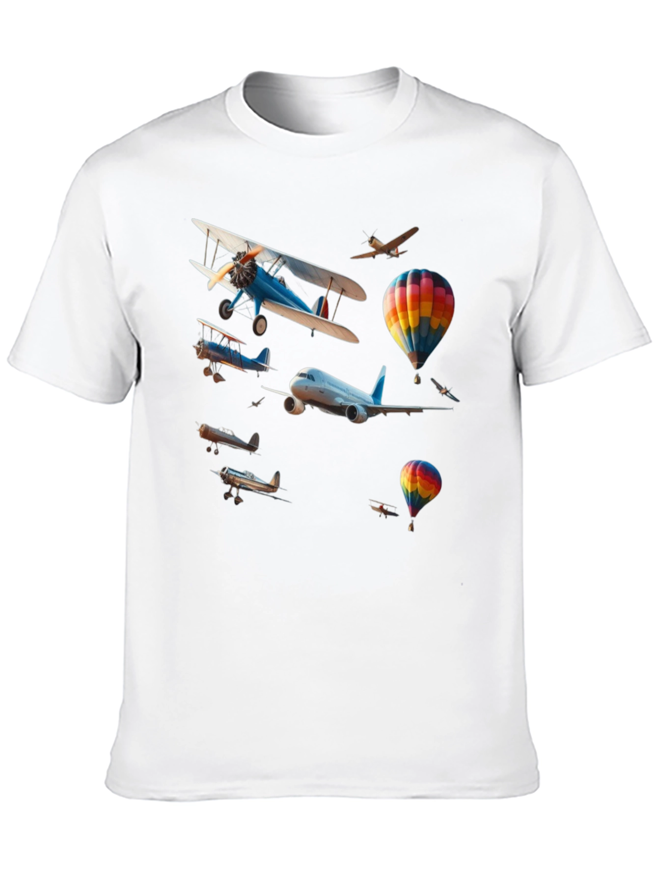 Aviation Print Black Tee