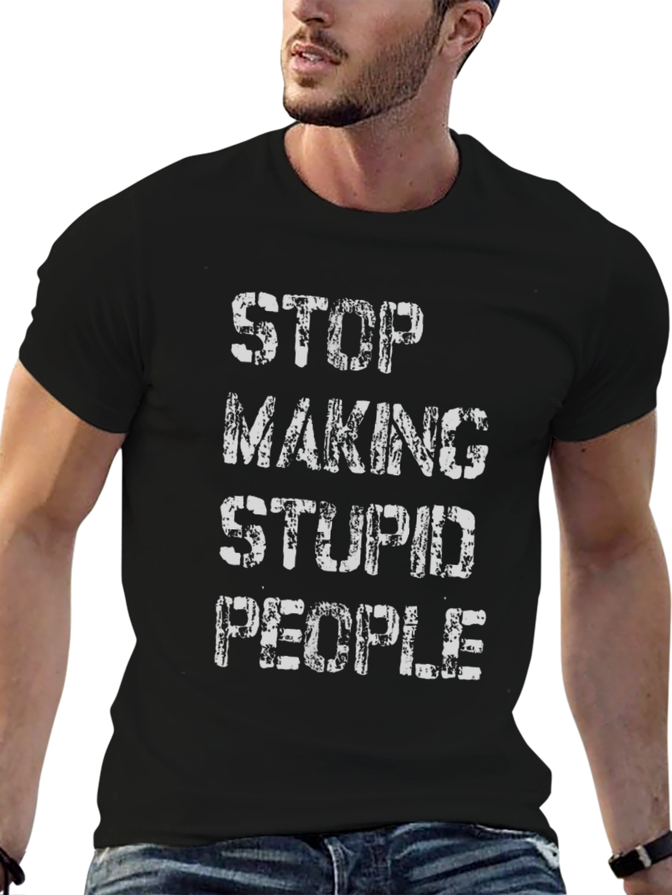 Stop Making Stupid People Graphic Tee - Black