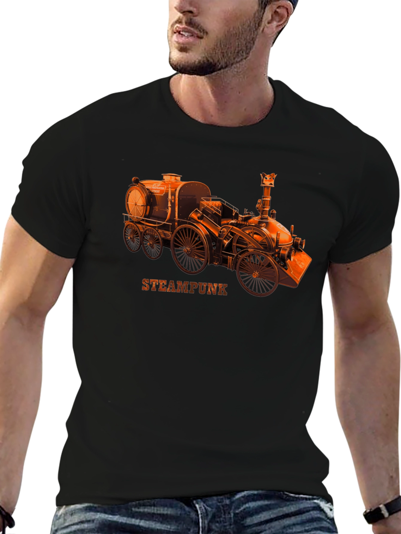 Steampunk Locomotive Graphic Tee