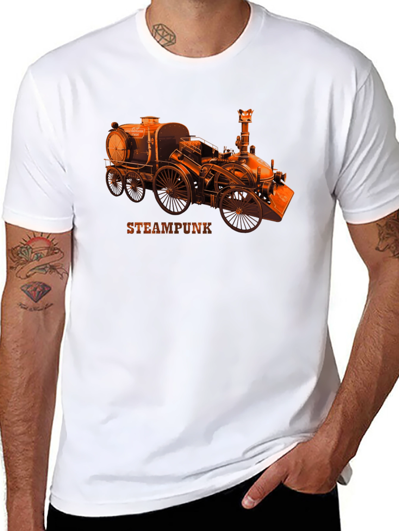 Steampunk Locomotive Graphic Tee