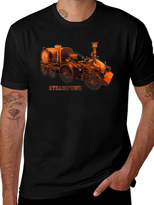 Steampunk Locomotive Graphic Tee
