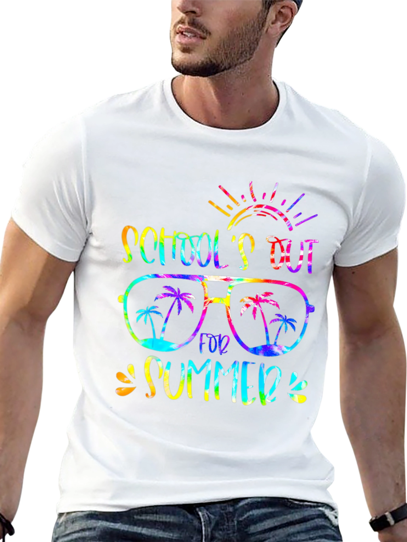 Schools Out Summer T-Shirt - Fun Tie-Dye Design