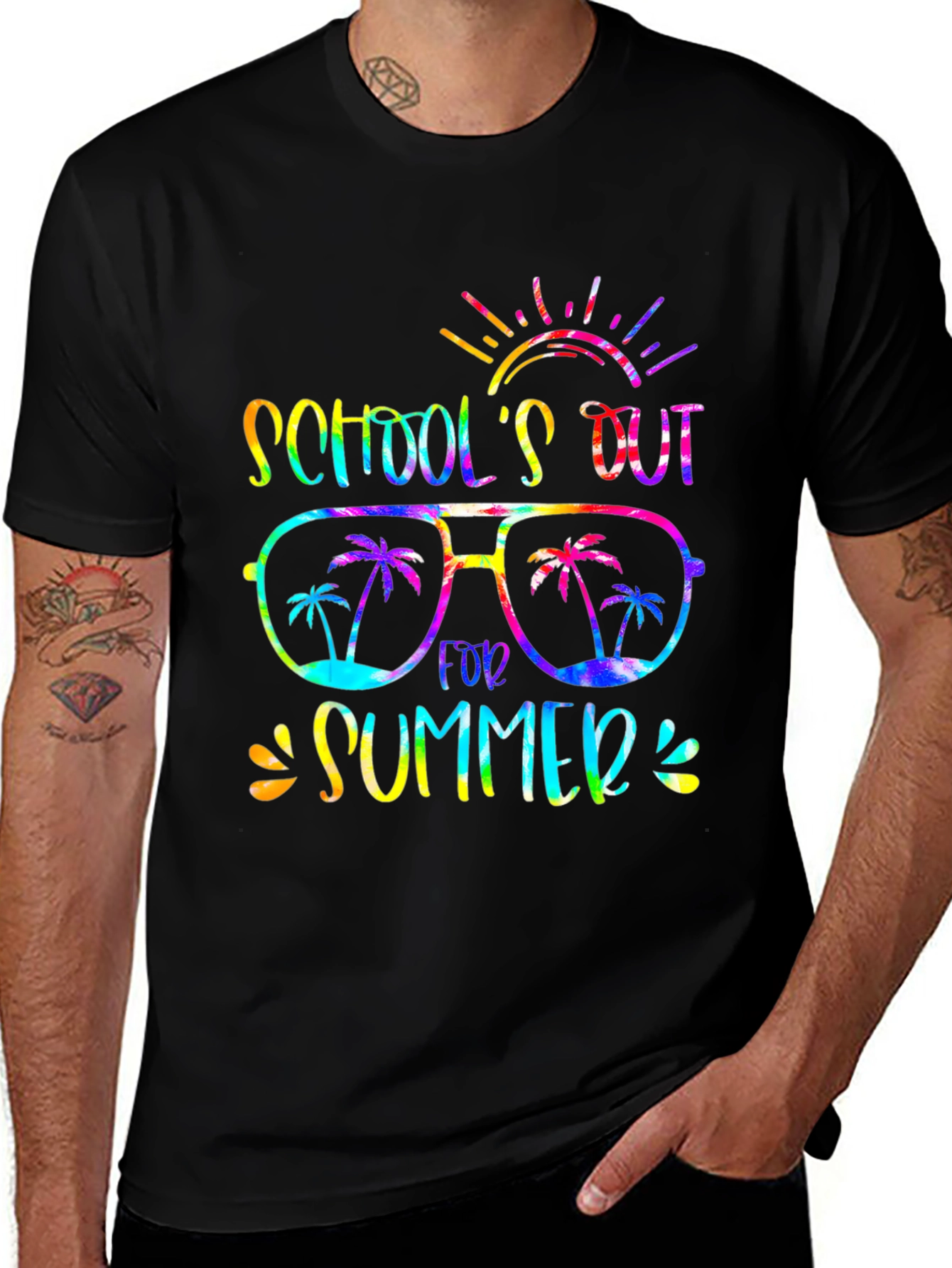 Schools Out Summer T-Shirt - Fun Tie-Dye Design