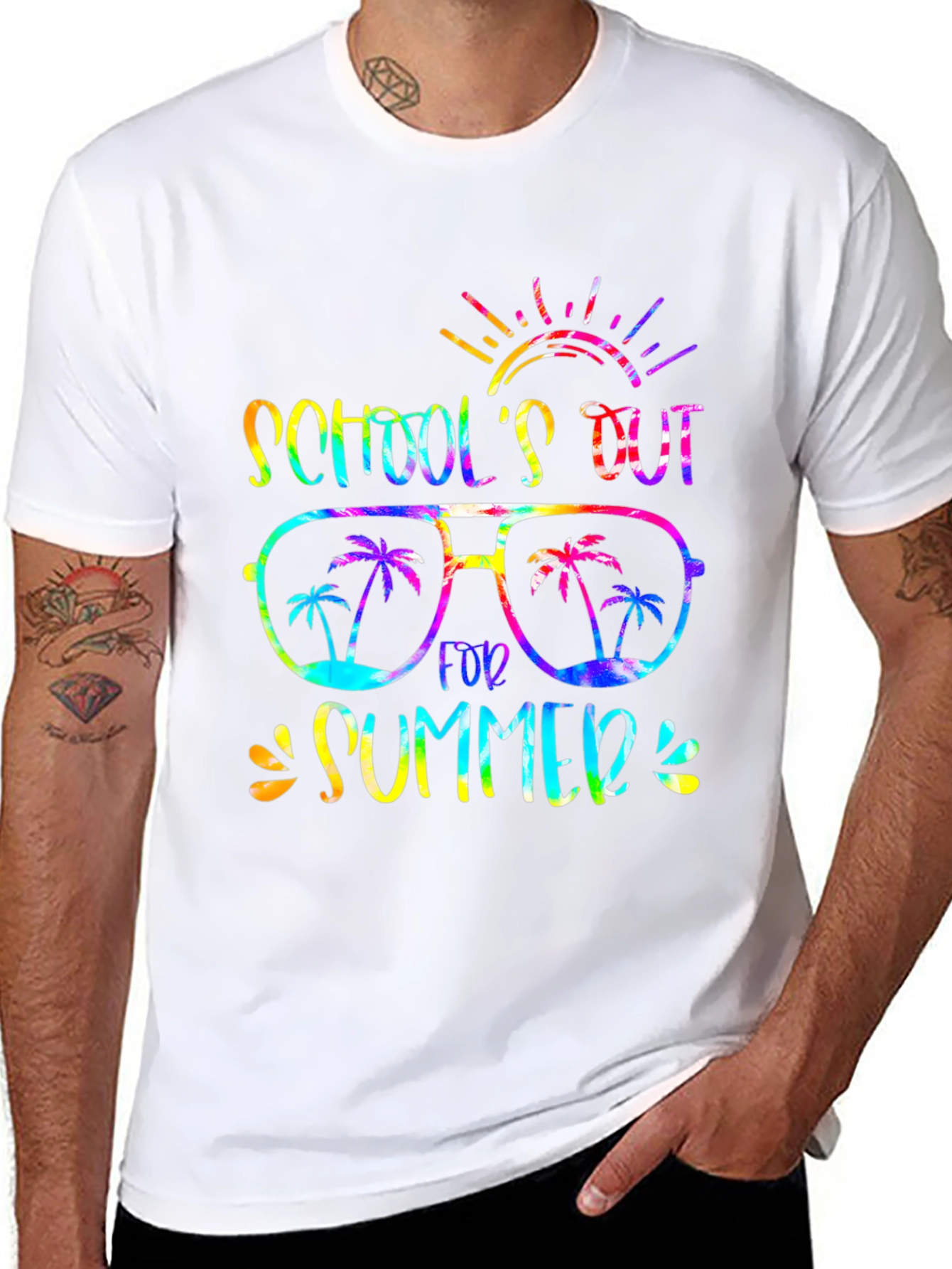 Schools Out Summer T-Shirt - Fun Tie-Dye Design