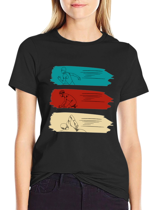 Triathlon T-Shirt: Swim Bike Run Graphic Tee