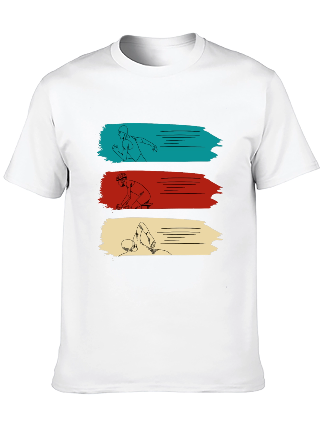 Triathlon T-Shirt: Swim Bike Run Graphic Tee