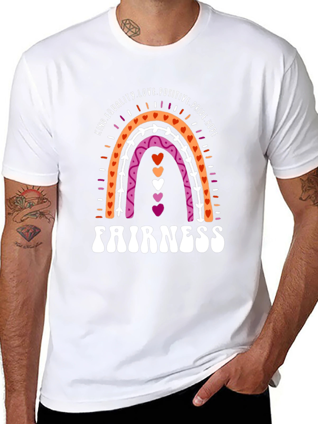 Lesbian Pride Rainbow Fairness T-Shirt
