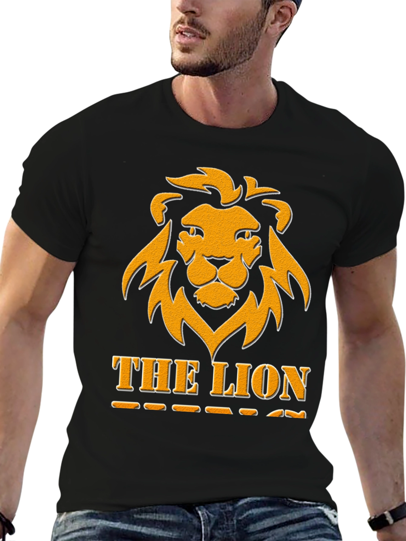The Lion Graphic Tee - Bold Black T-Shirt