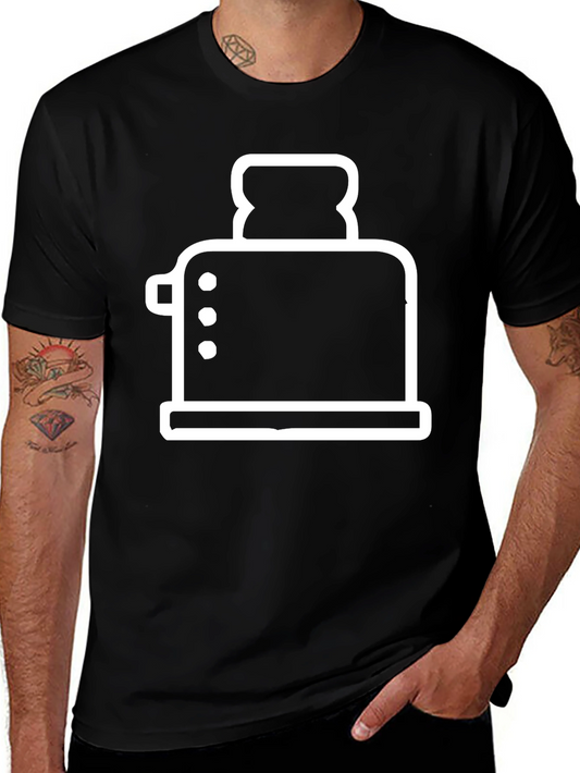 Toaster Graphic Tee - Black Cotton T-Shirt