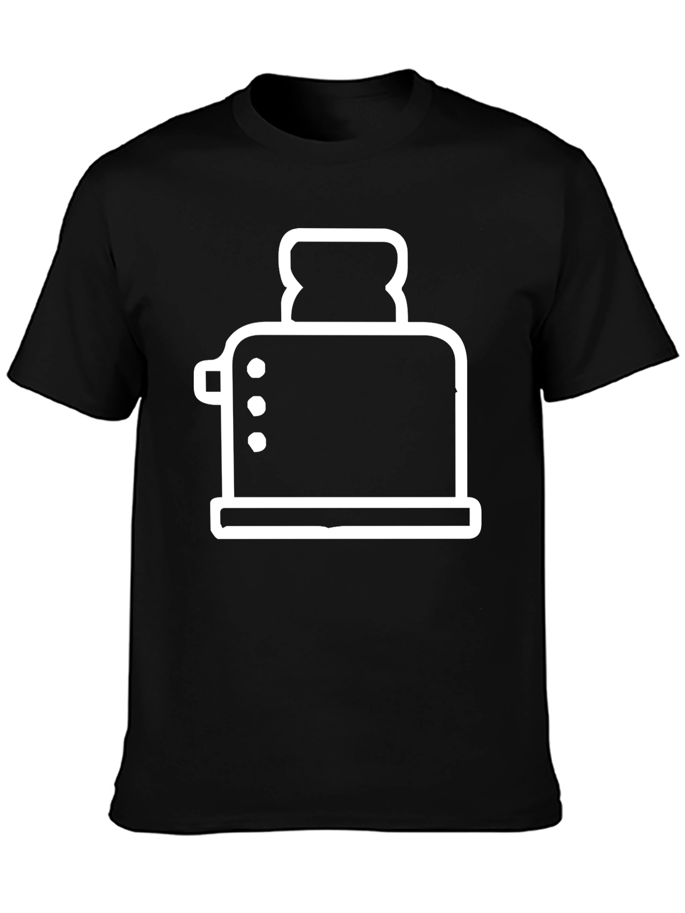Toaster Graphic Tee - Black Cotton T-Shirt