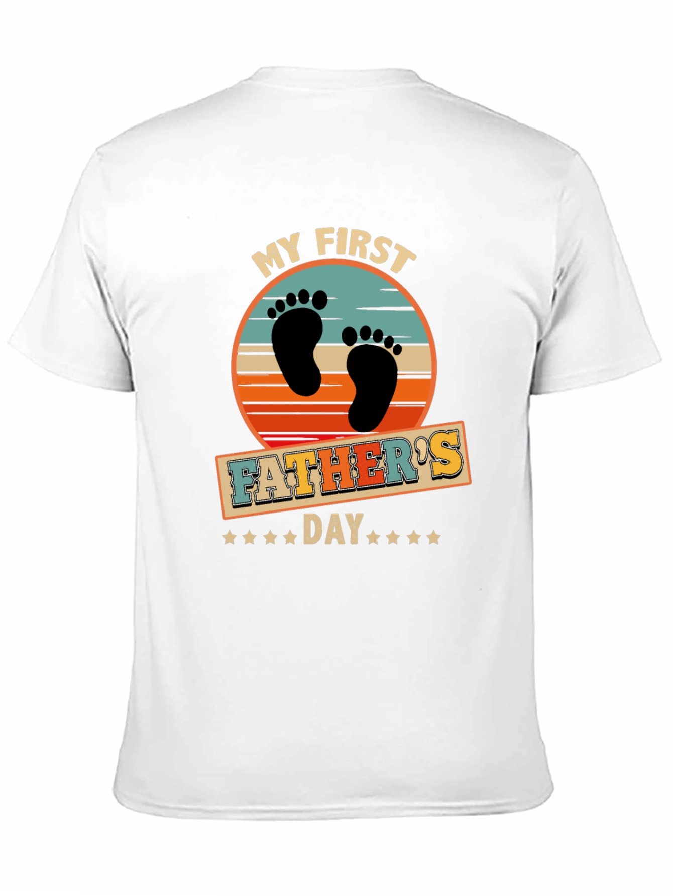 First Fathers Day Black Graphic T-Shirt