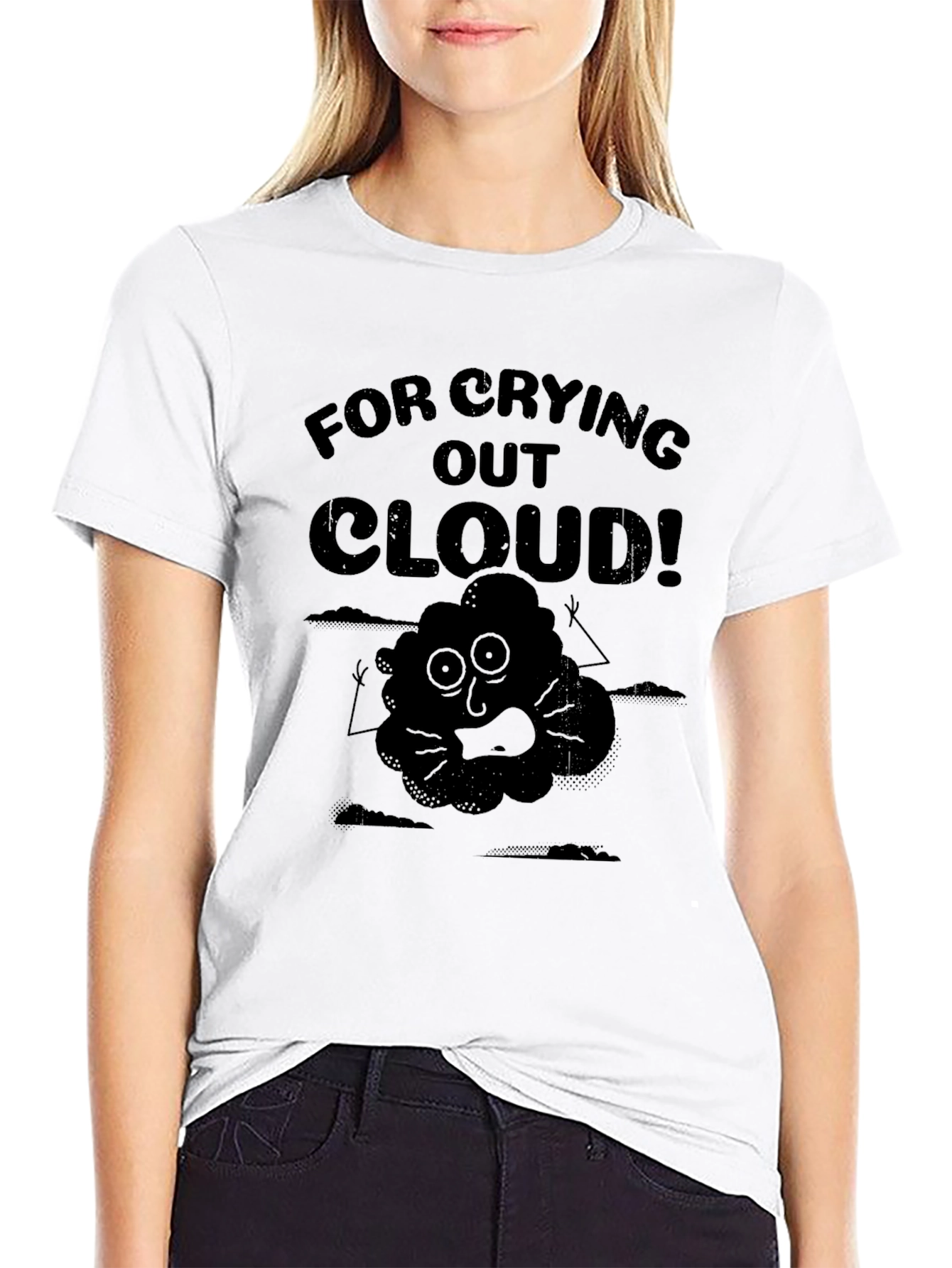 For Crying Out Cloud Black Graphic T-Shirt