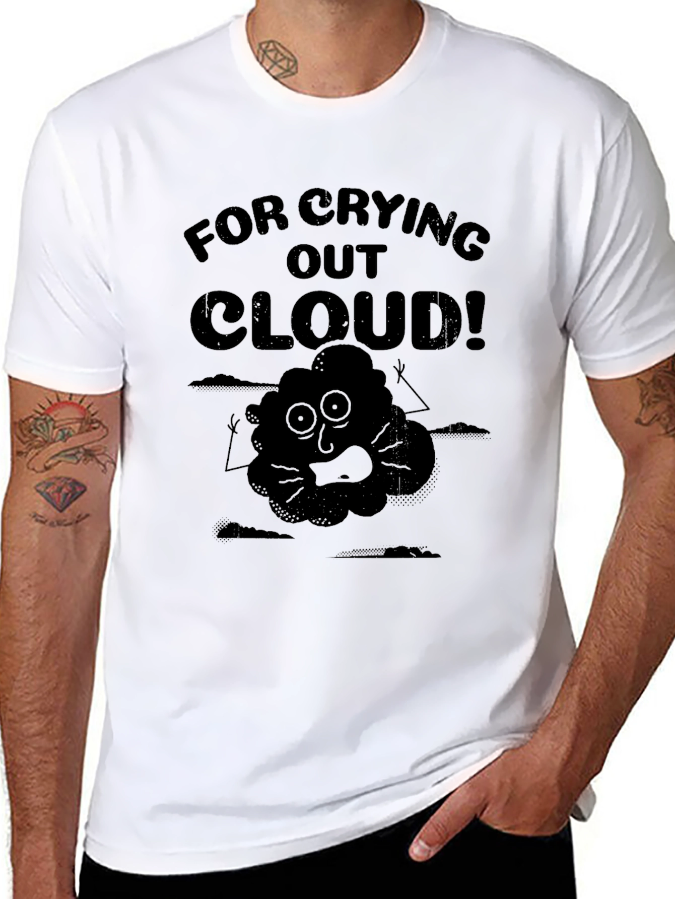 For Crying Out Cloud Black Graphic T-Shirt