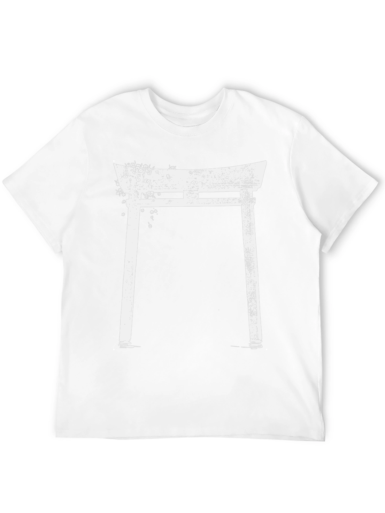 Japanese Torii Gate Graphic T-Shirt - Grunge Style