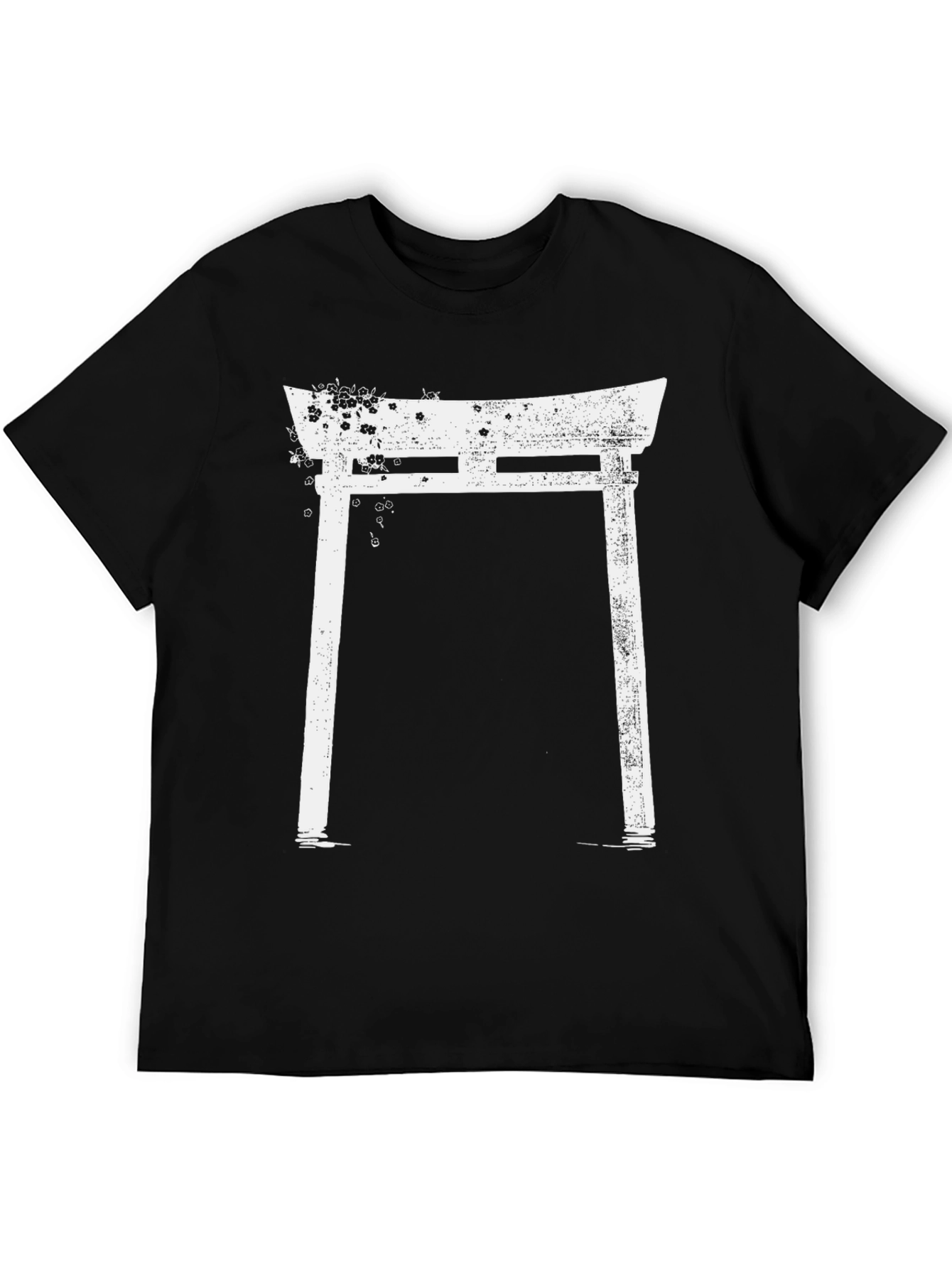 Japanese Torii Gate Graphic T-Shirt - Grunge Style