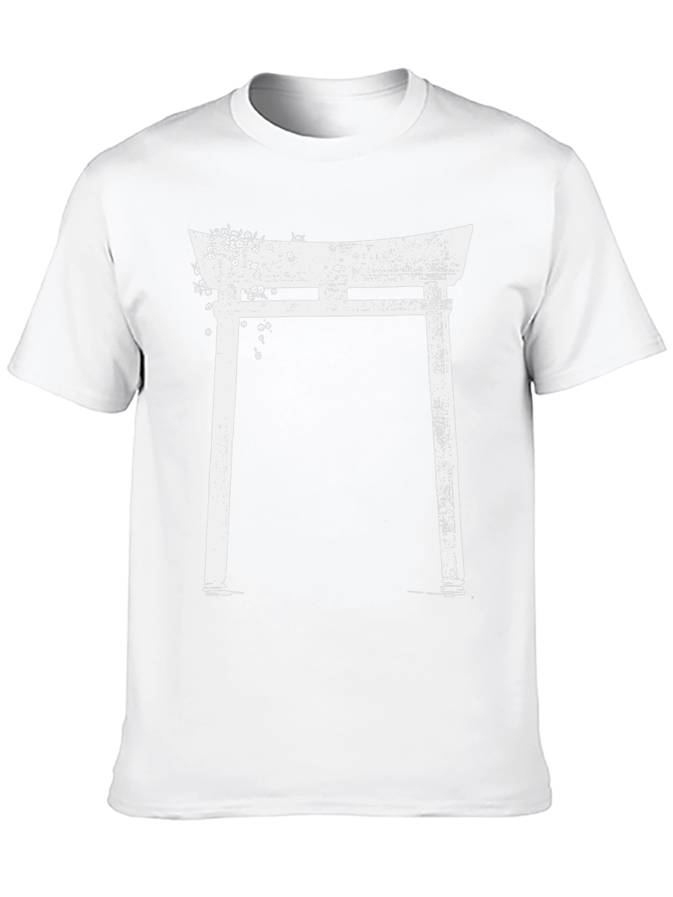 Japanese Torii Gate Graphic T-Shirt - Grunge Style