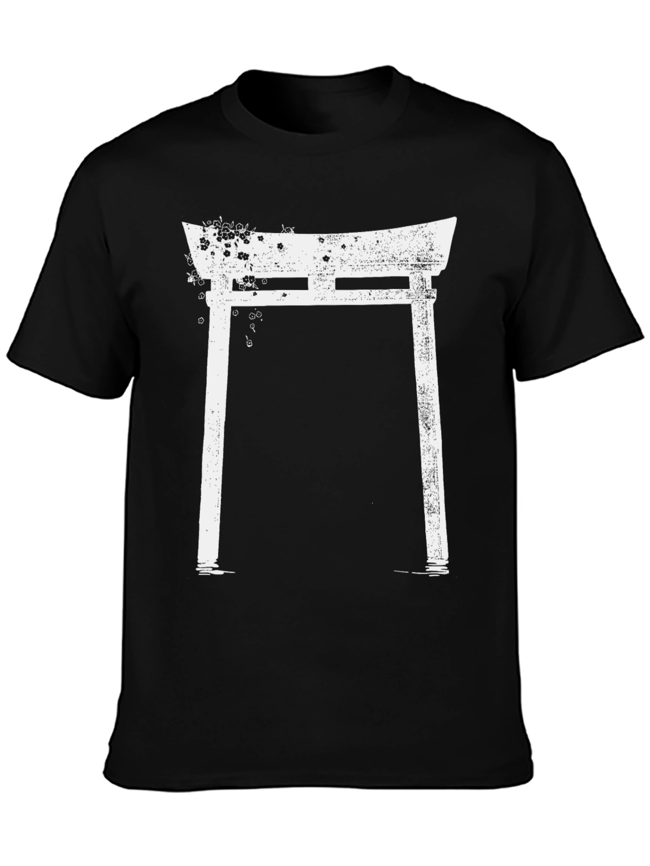 Japanese Torii Gate Graphic T-Shirt - Grunge Style