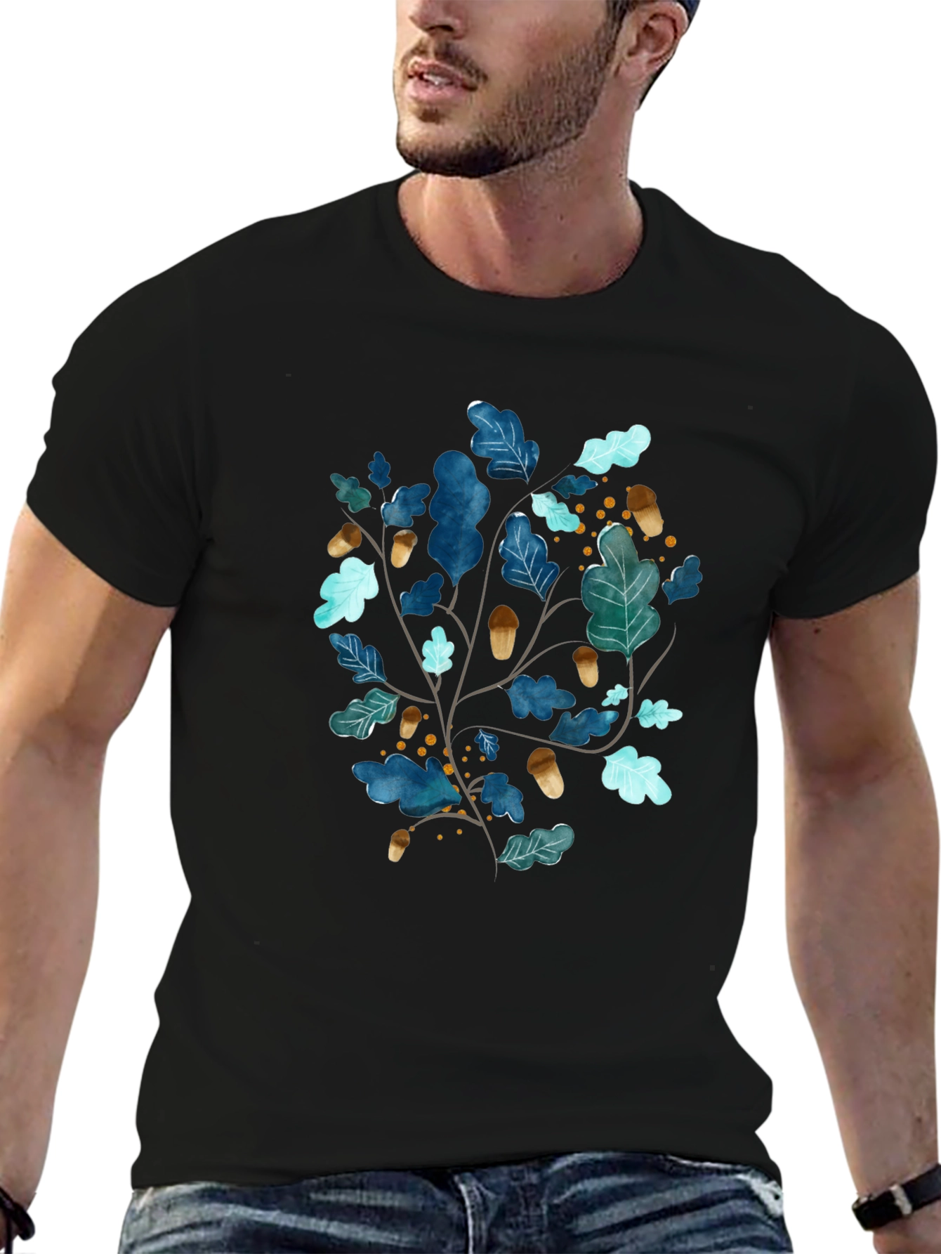 Nature Inspired Black T-Shirt