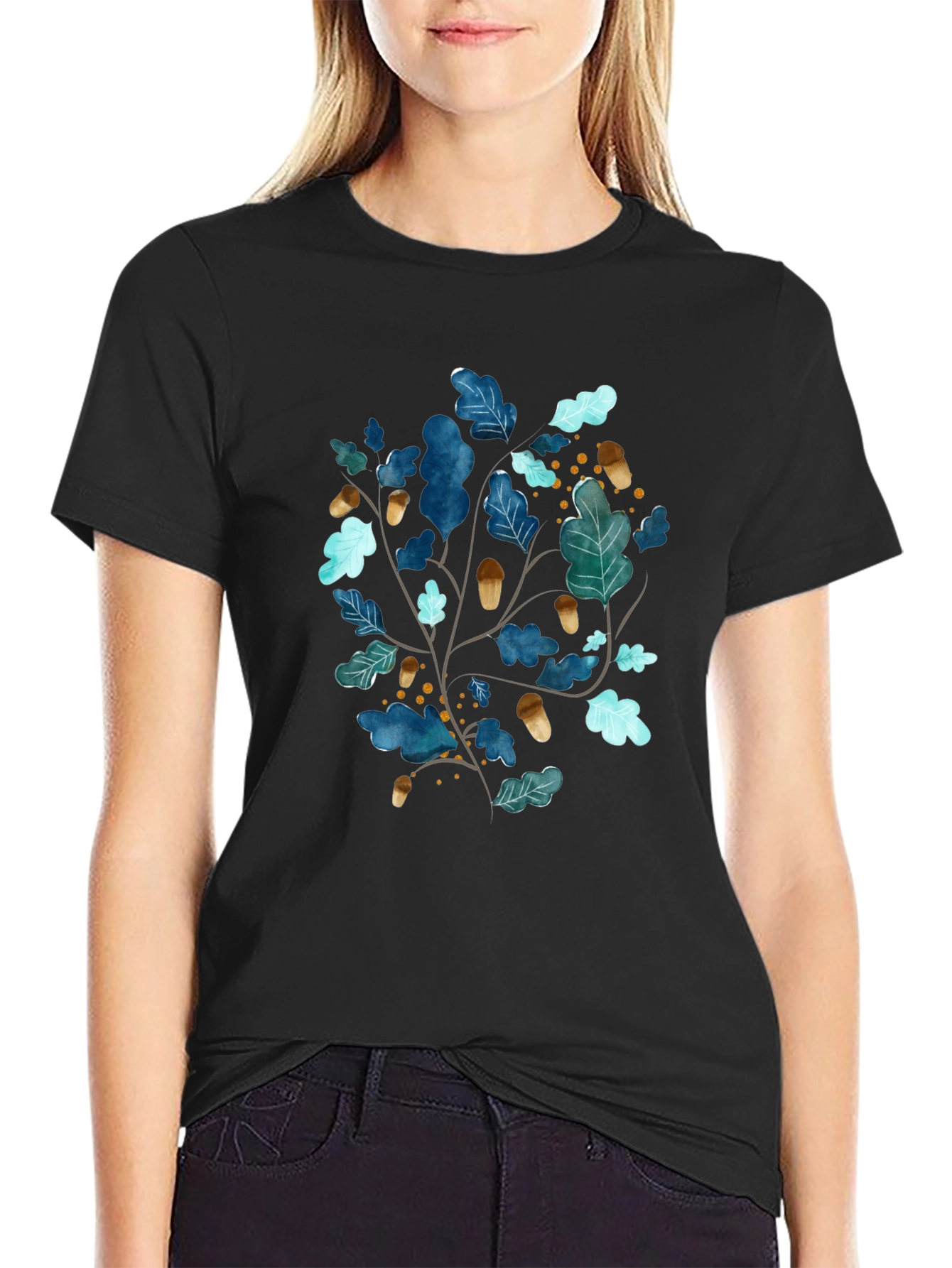 Nature Inspired Black T-Shirt
