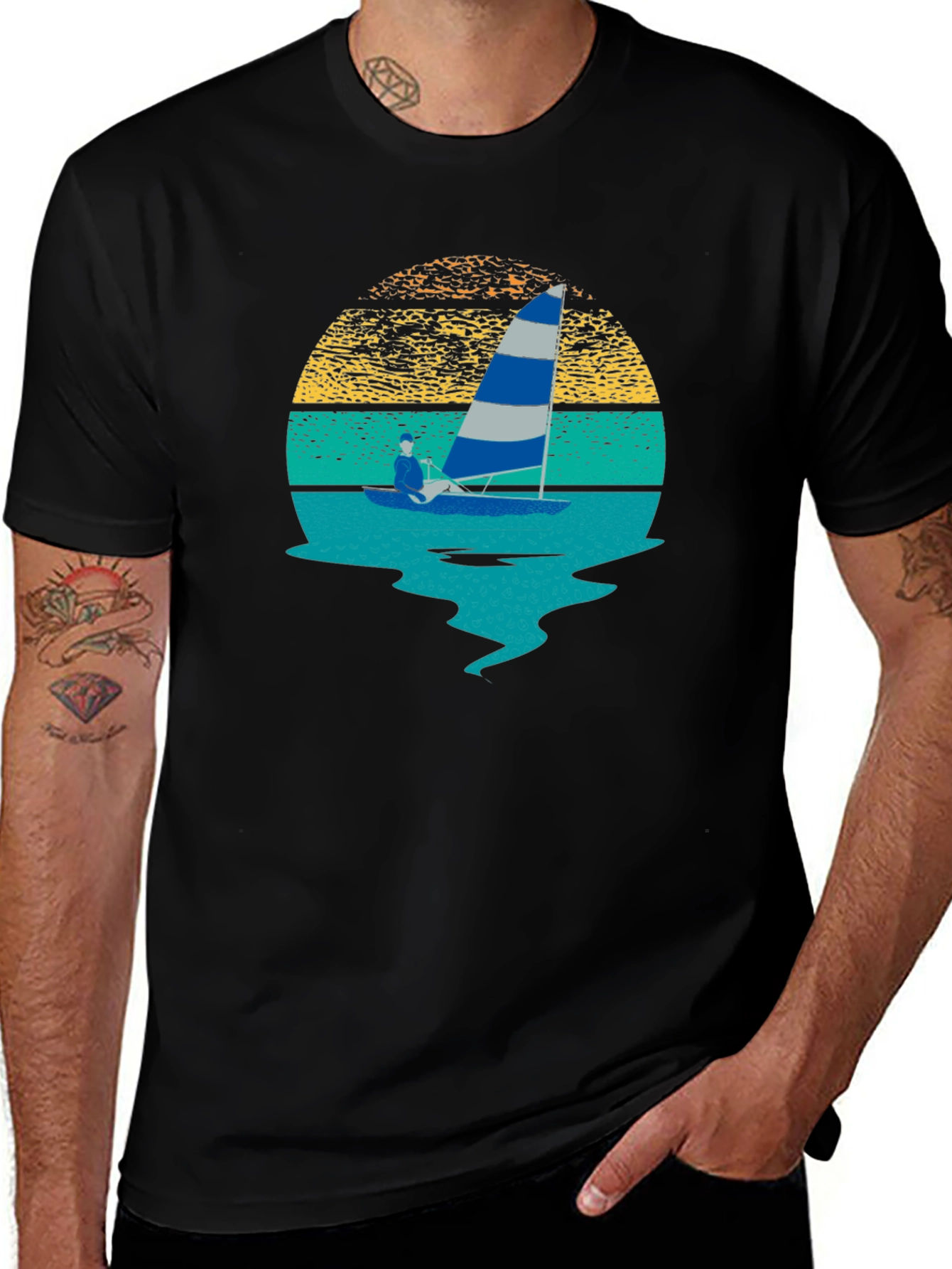 Sailing Sunset Graphic Tee