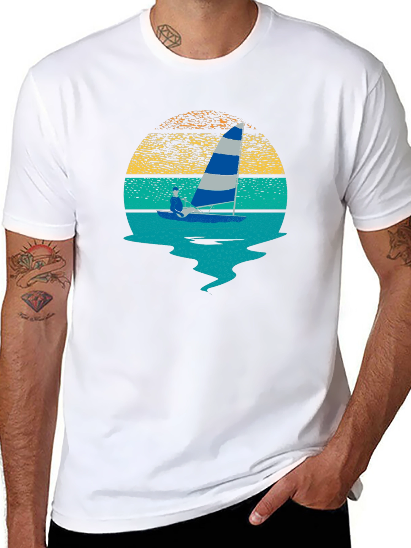 Sailing Sunset Graphic Tee