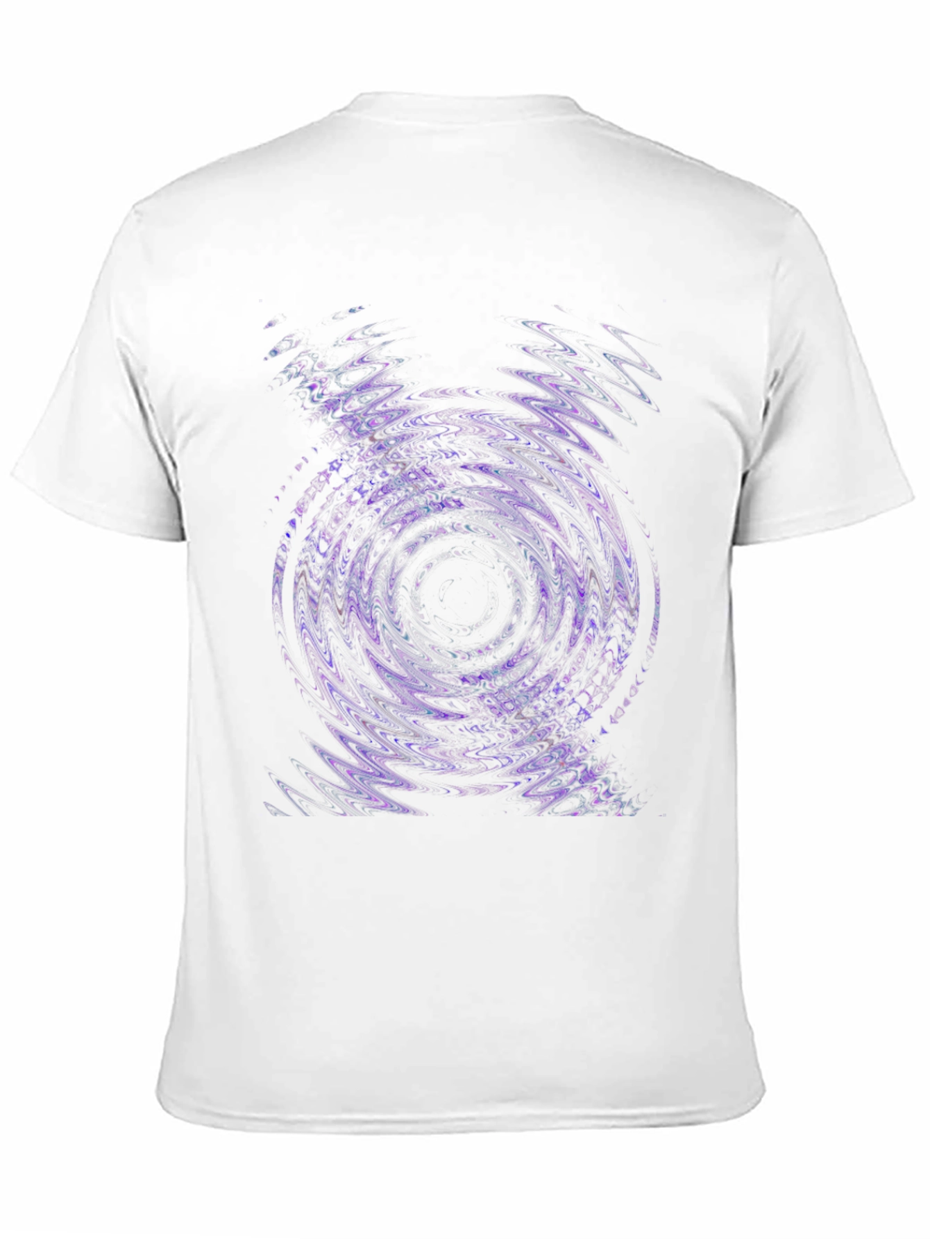 Abstract Vortex Graphic Tee - Black Cotton Blend