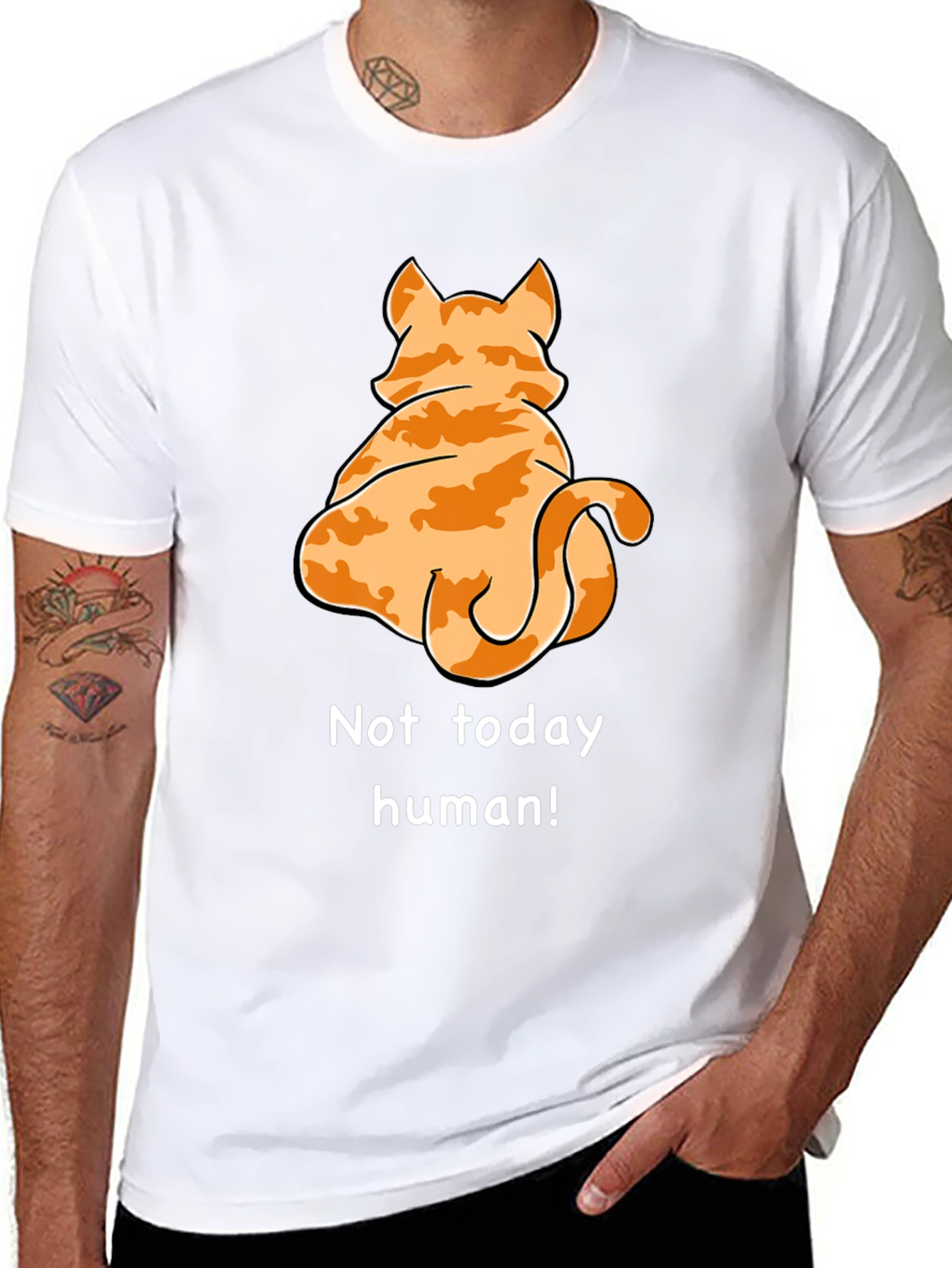 Not Today Human Cat T-Shirt