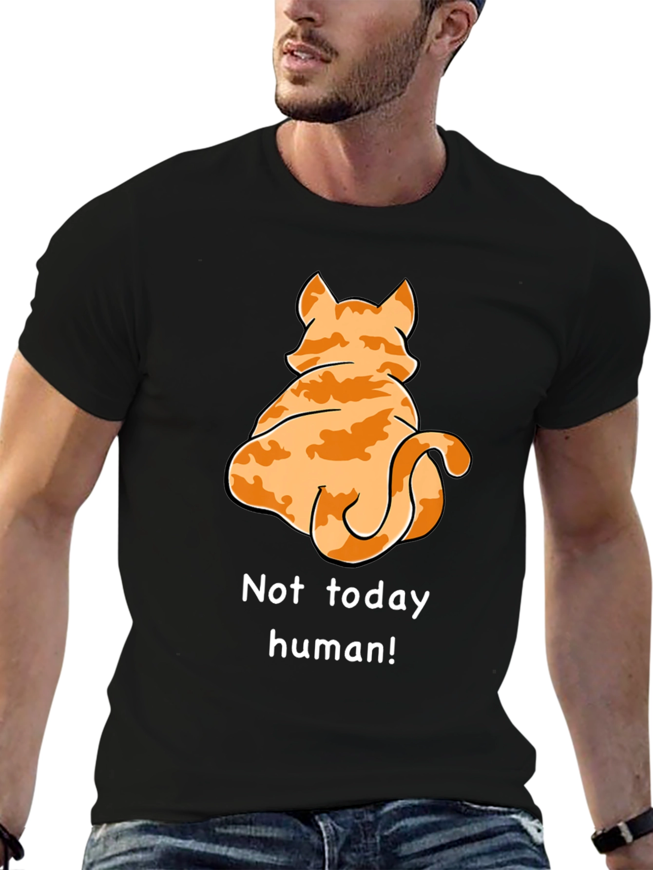Not Today Human Cat T-Shirt