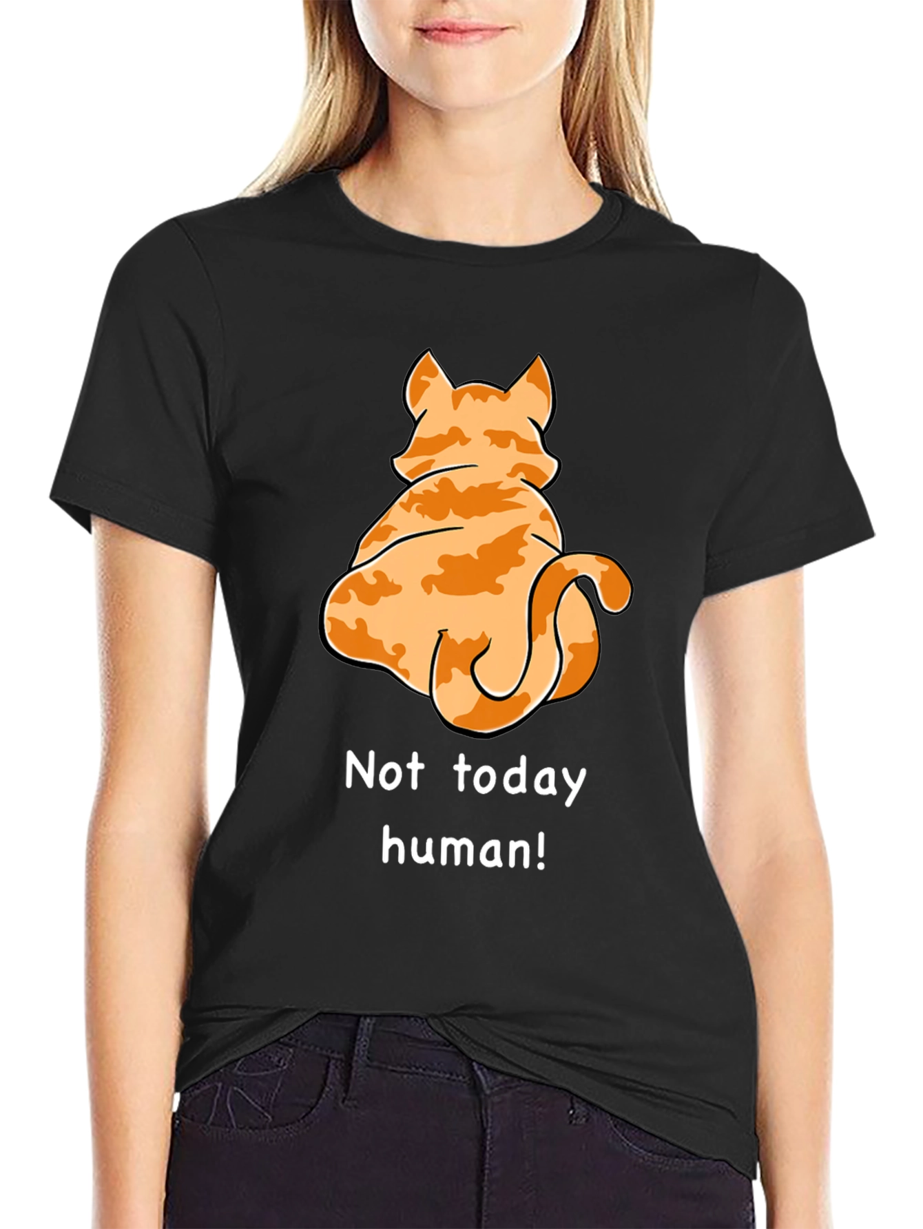 Not Today Human Cat T-Shirt