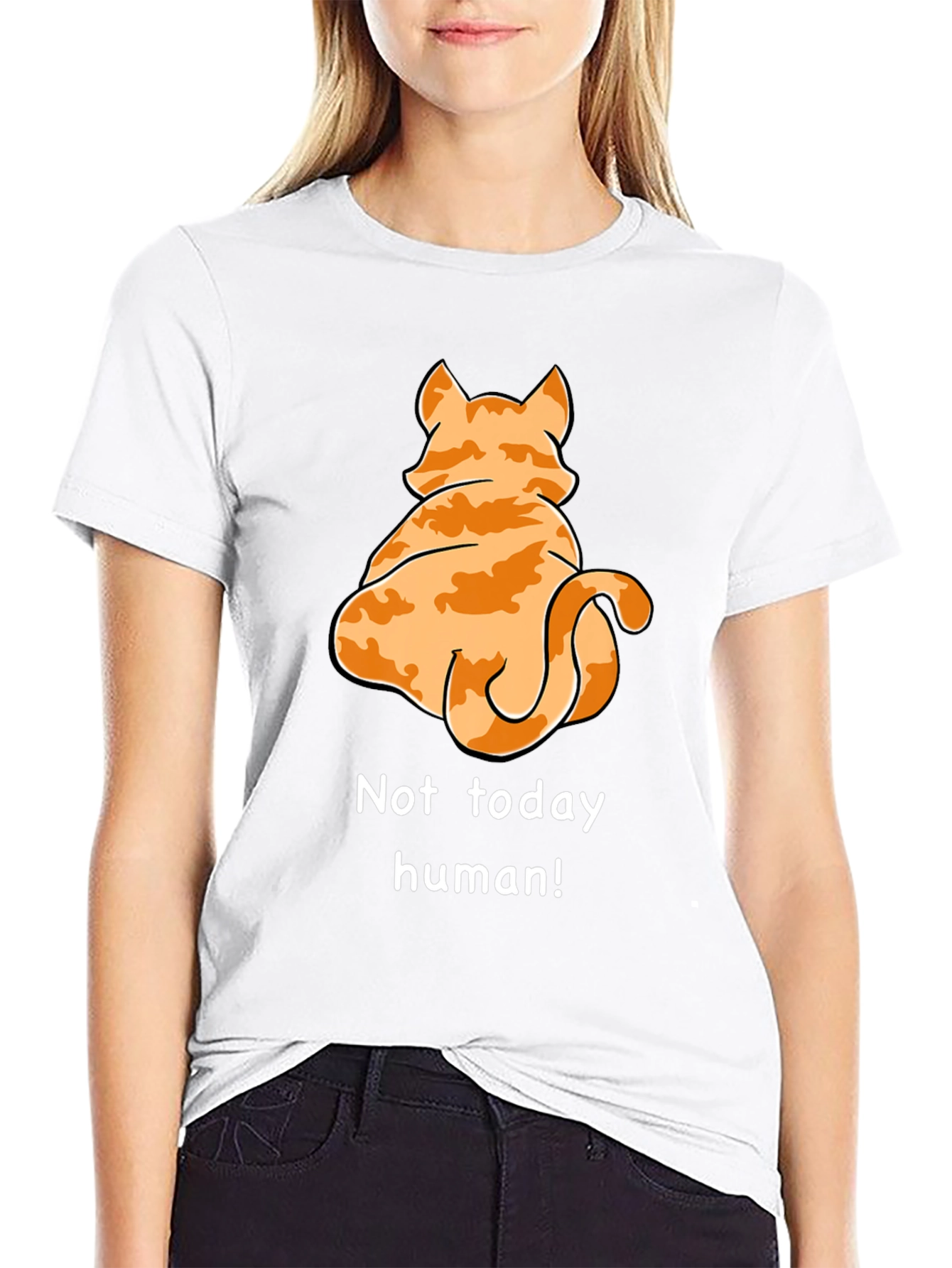 Not Today Human Cat T-Shirt