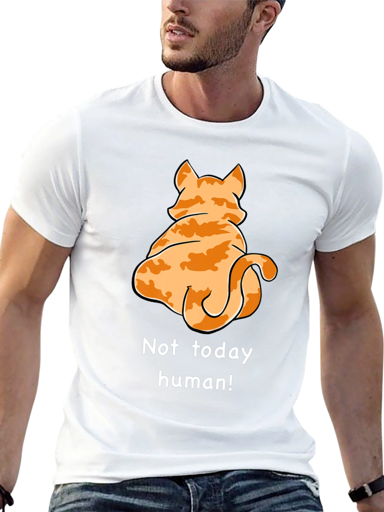 Not Today Human Cat T-Shirt