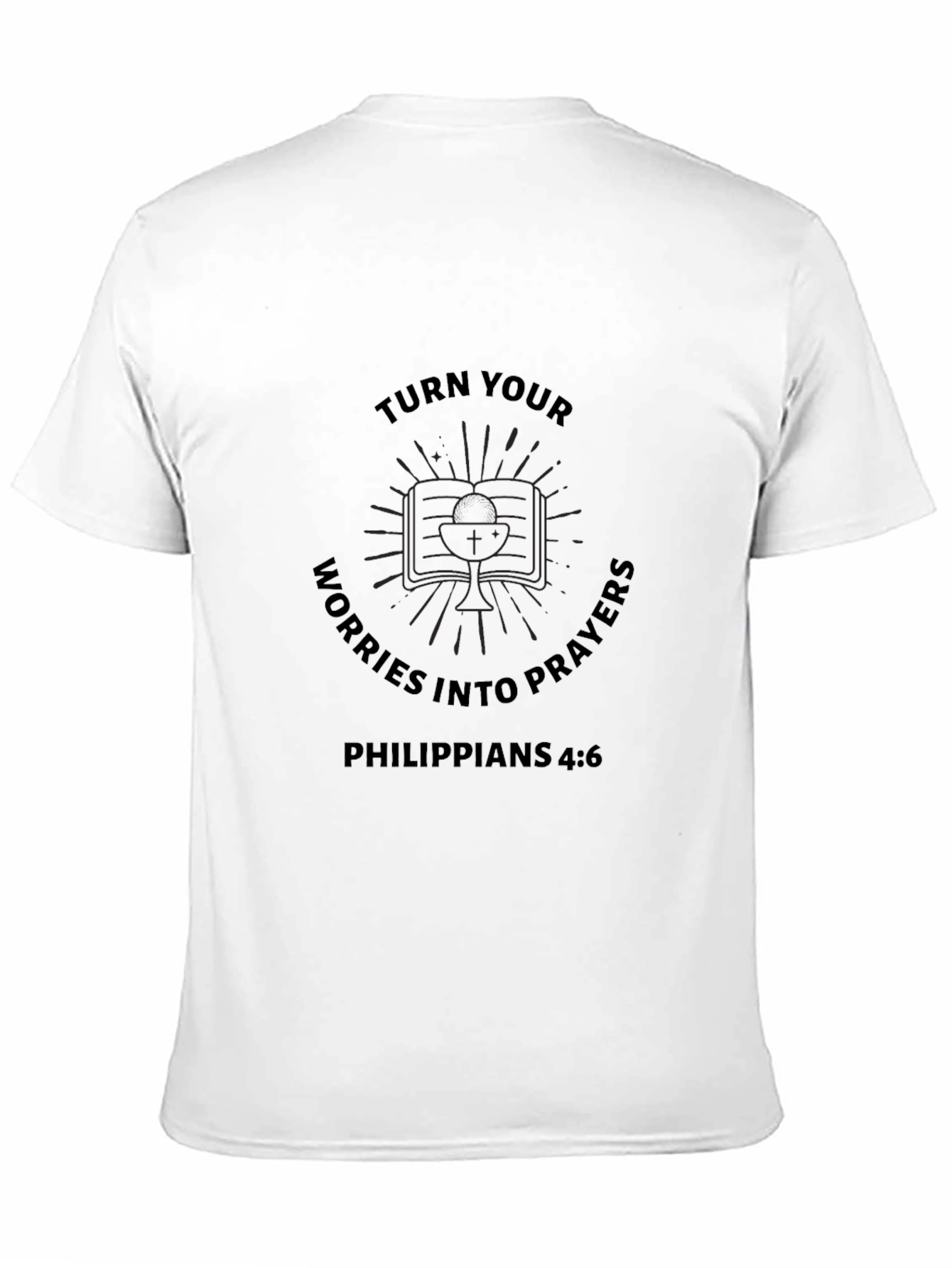 Turn Worries Into Prayers Black Graphic Tee