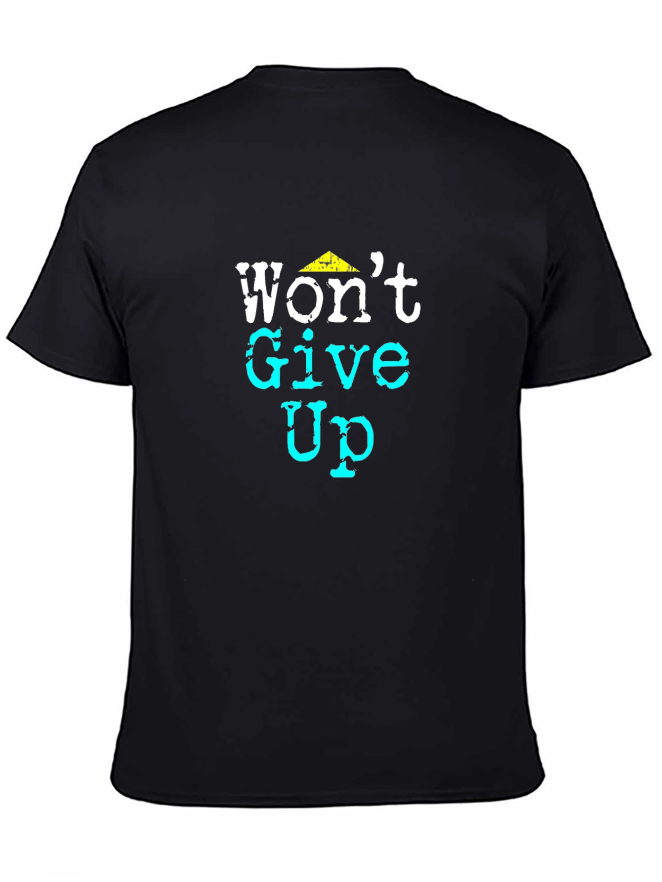 Wont Give Up Black Graphic Tee