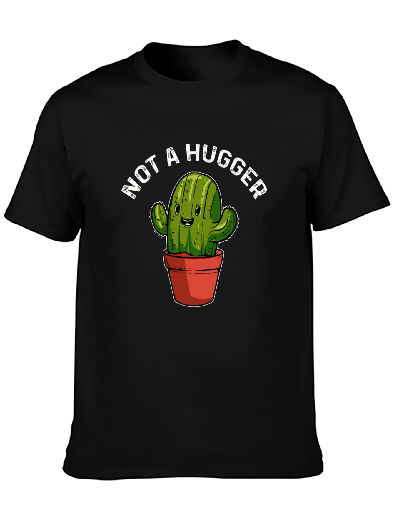 Not A Hugger Cactus Graphic T-Shirt