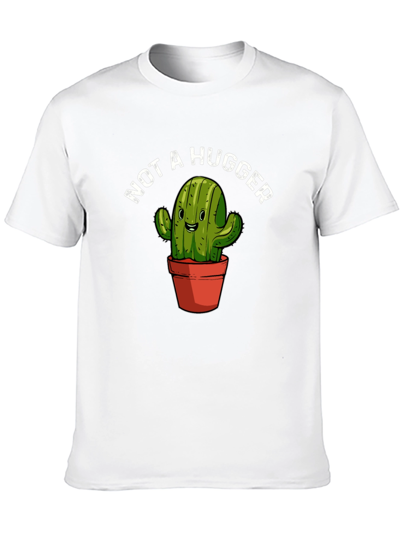 Not A Hugger Cactus Graphic T-Shirt