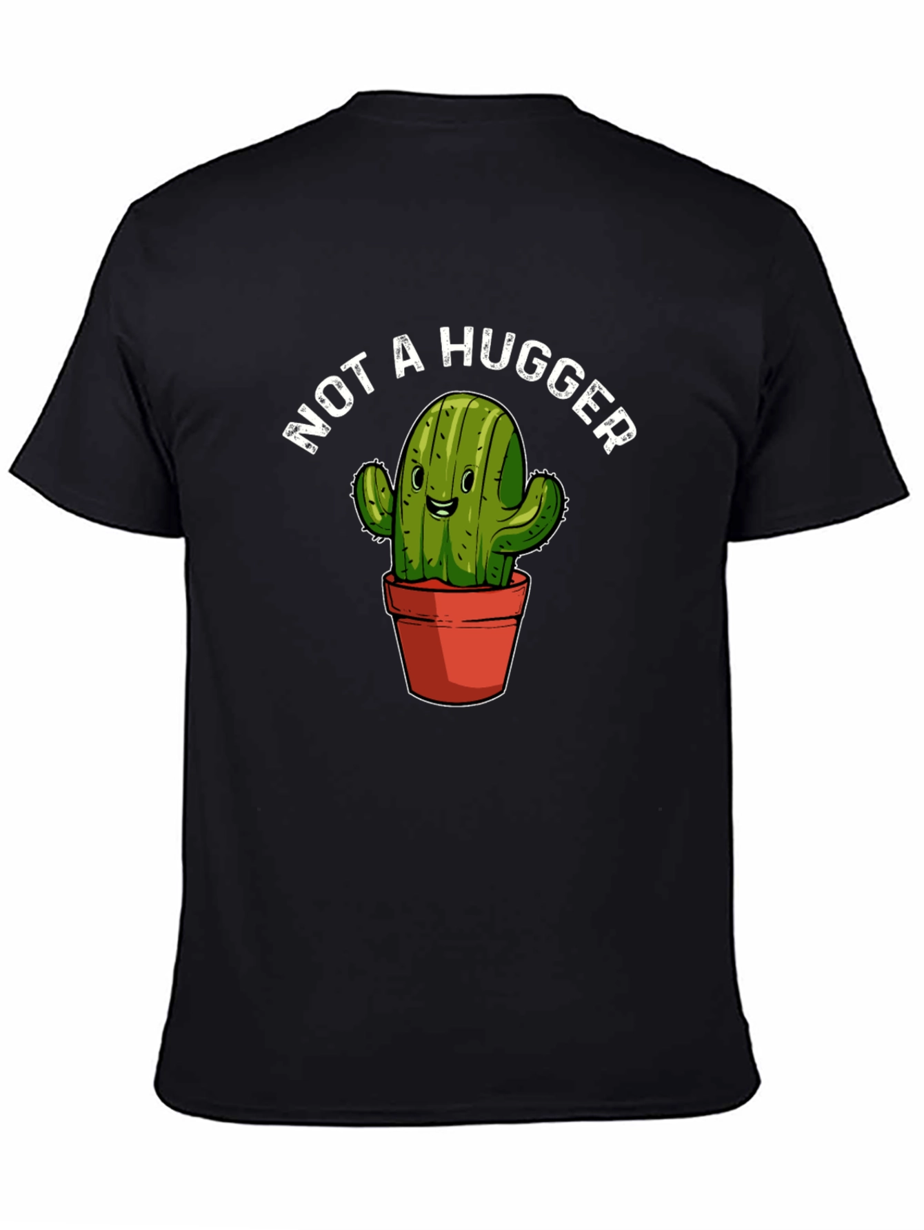 Not A Hugger Cactus Graphic T-Shirt