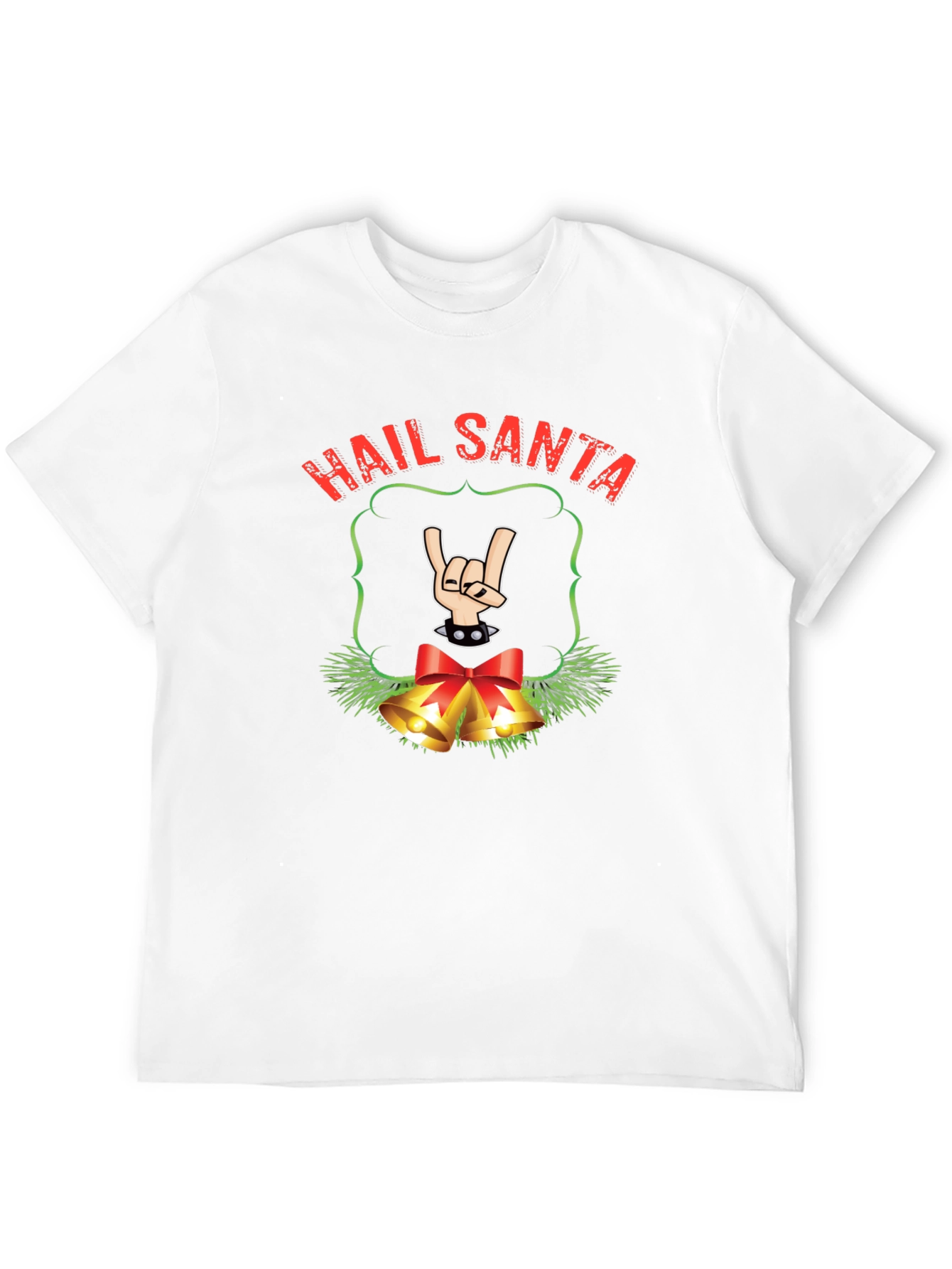 Hail Santa Rock n Roll Christmas T-Shirt