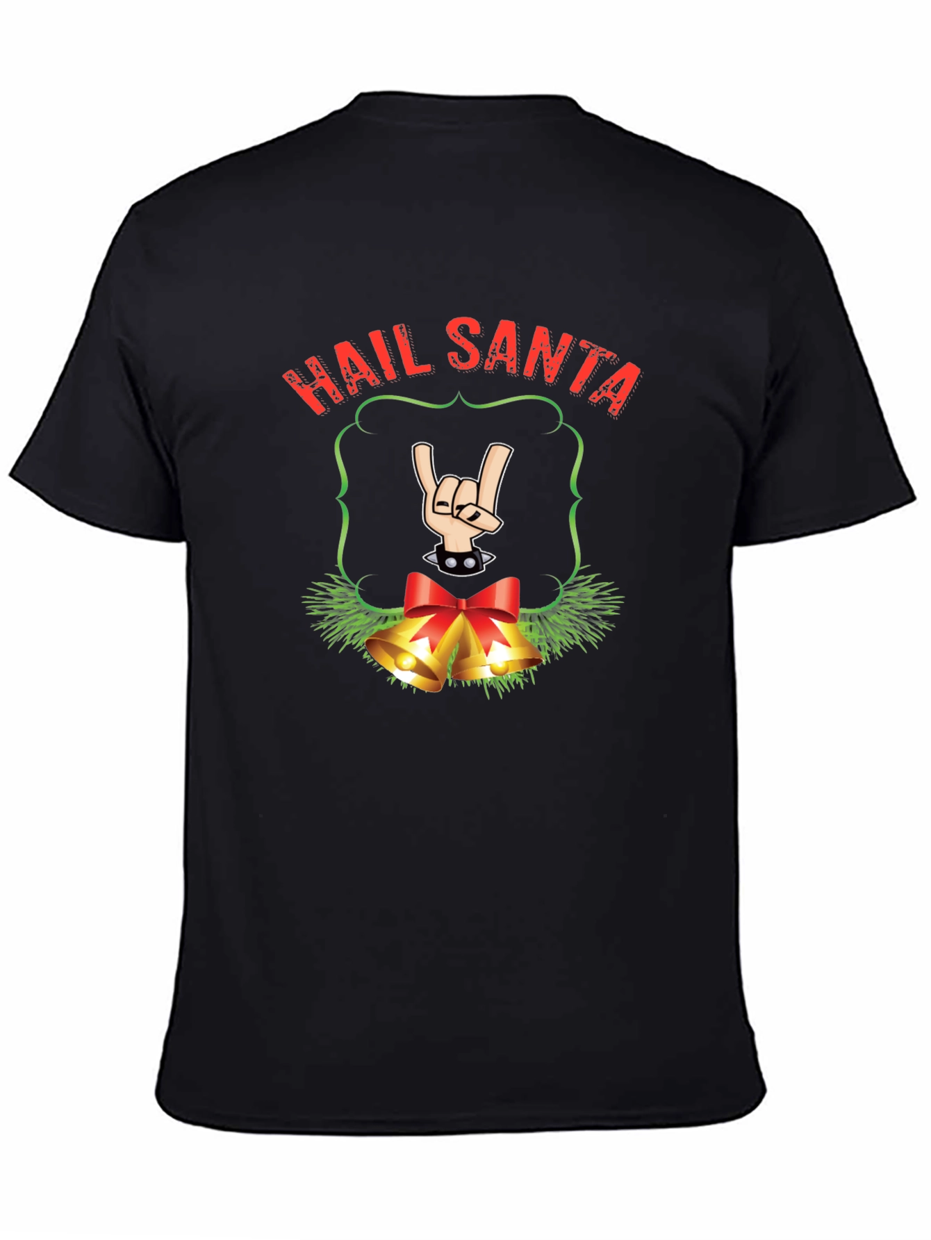 Hail Santa Rock n Roll Christmas T-Shirt